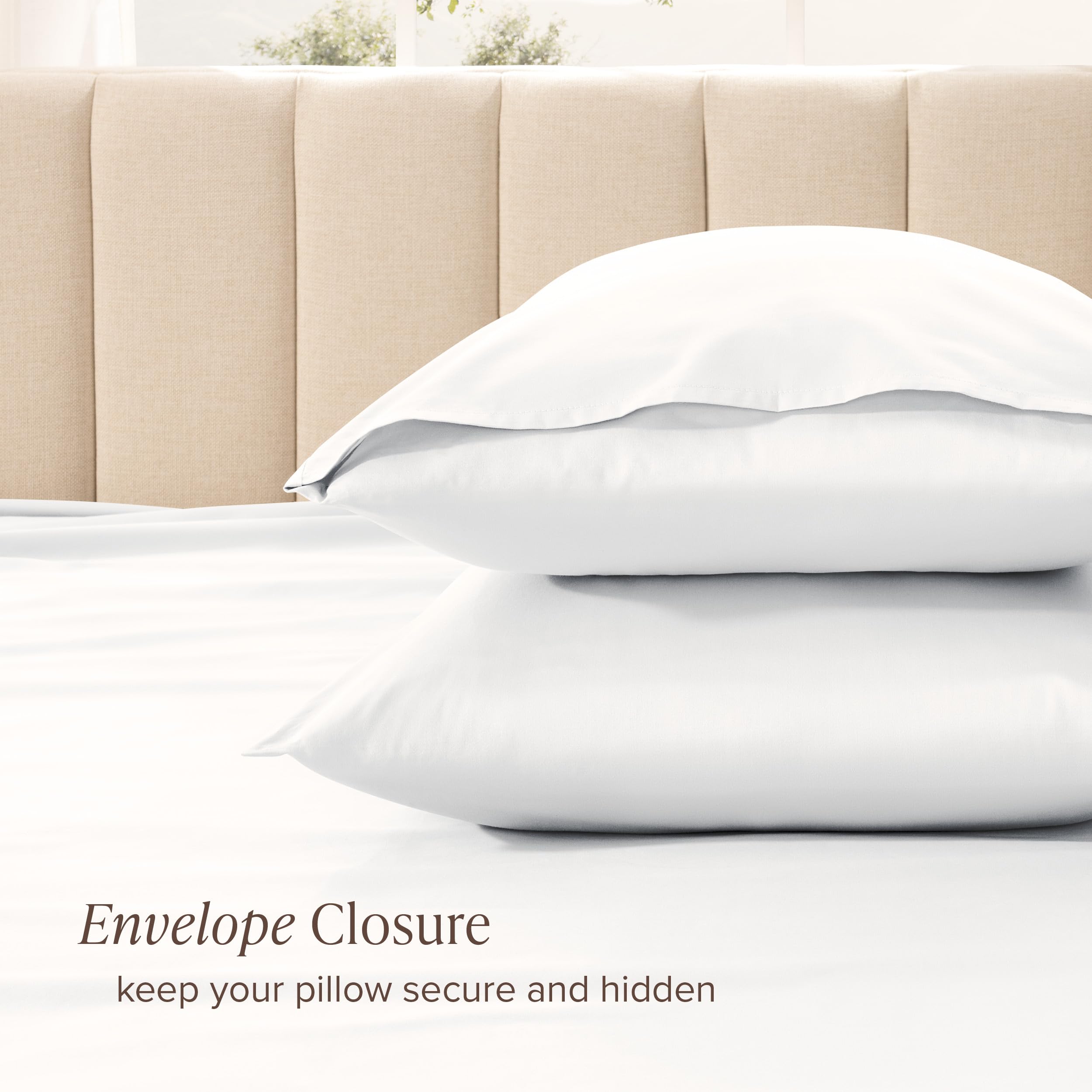 Bare Home Organic Cotton Sateen Pillowcase Set