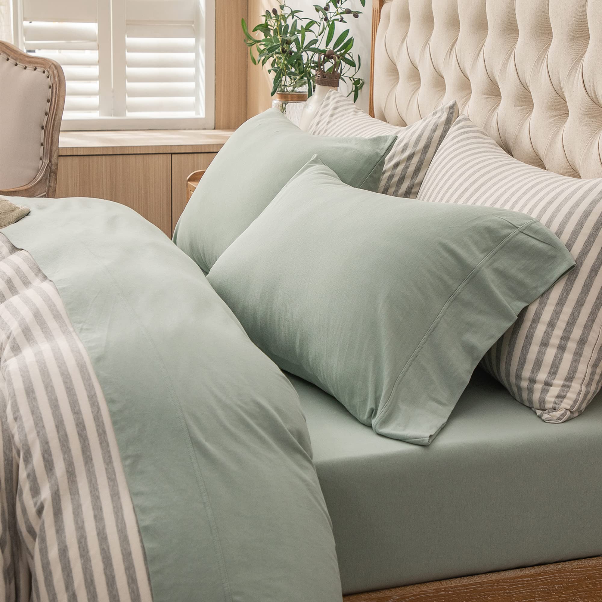 PURE ERA Jersey Knit Sheet Set