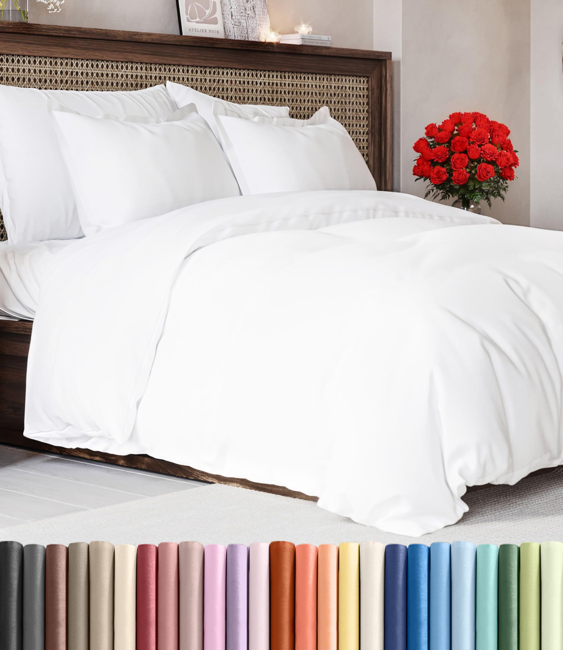 CGK Unlimited Duvet Cover - Extra Soft Duvet Cover with Pillow Shams for Women, Men, Kids & Teens - Comfy, Breathable, Hotel Luxury w/Zipper Closures & Ties
