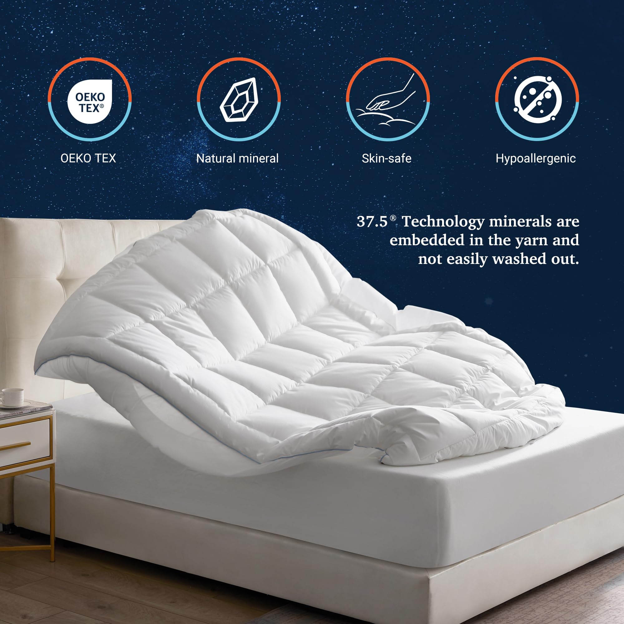 Sleep Climate Temperature Regulating Pillow Top Mattress Topper