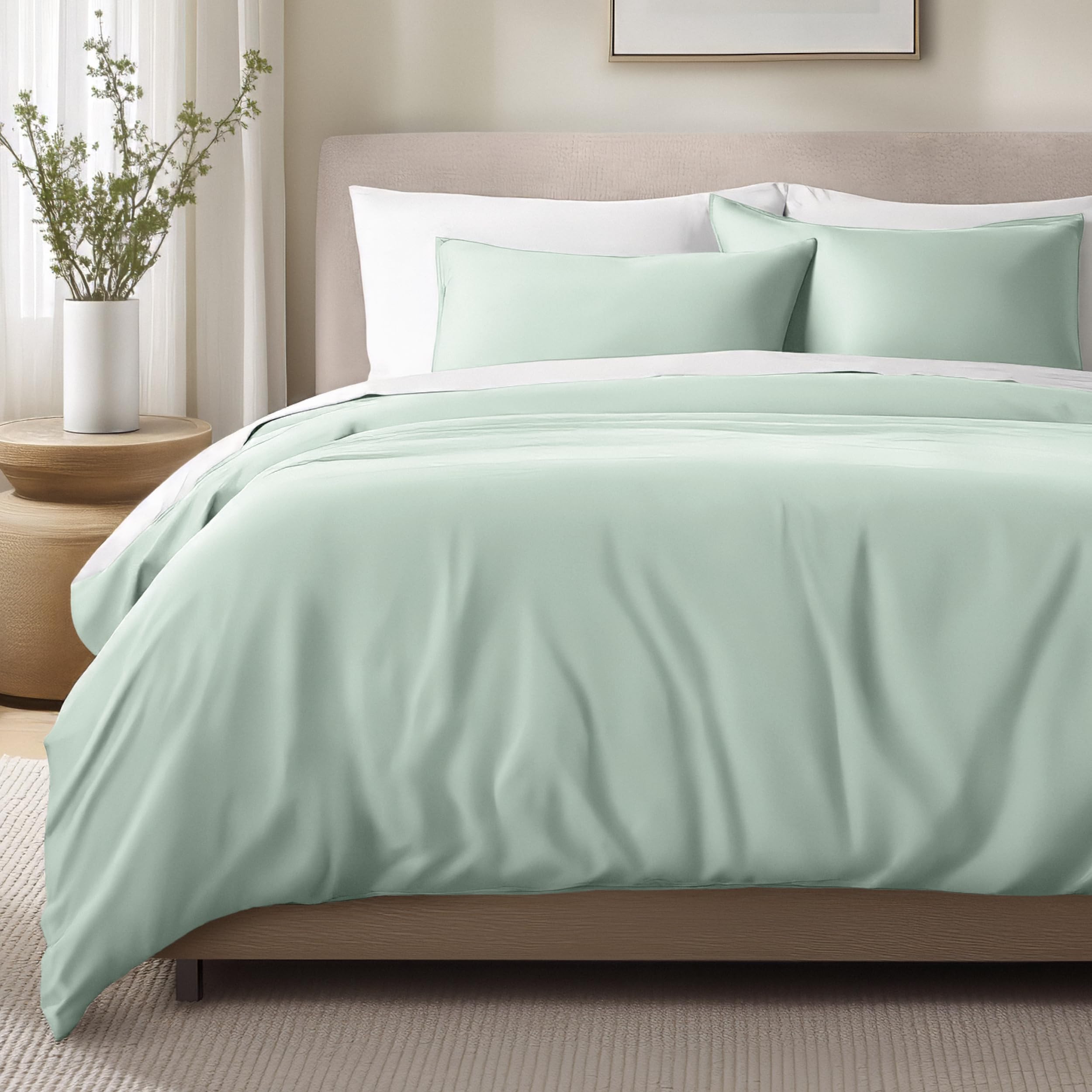 Bare Home Organic Cotton Sateen Duvet Set