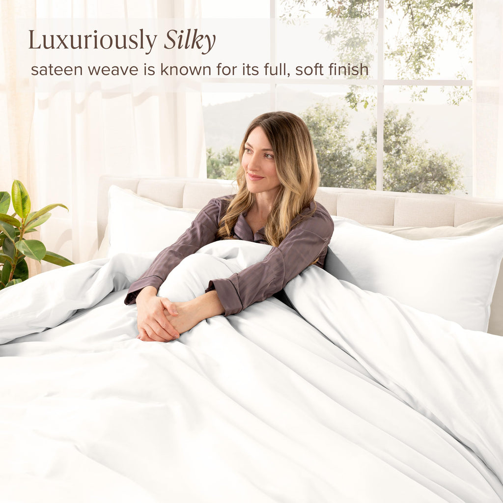Bare Home Organic Cotton Sateen Duvet Set