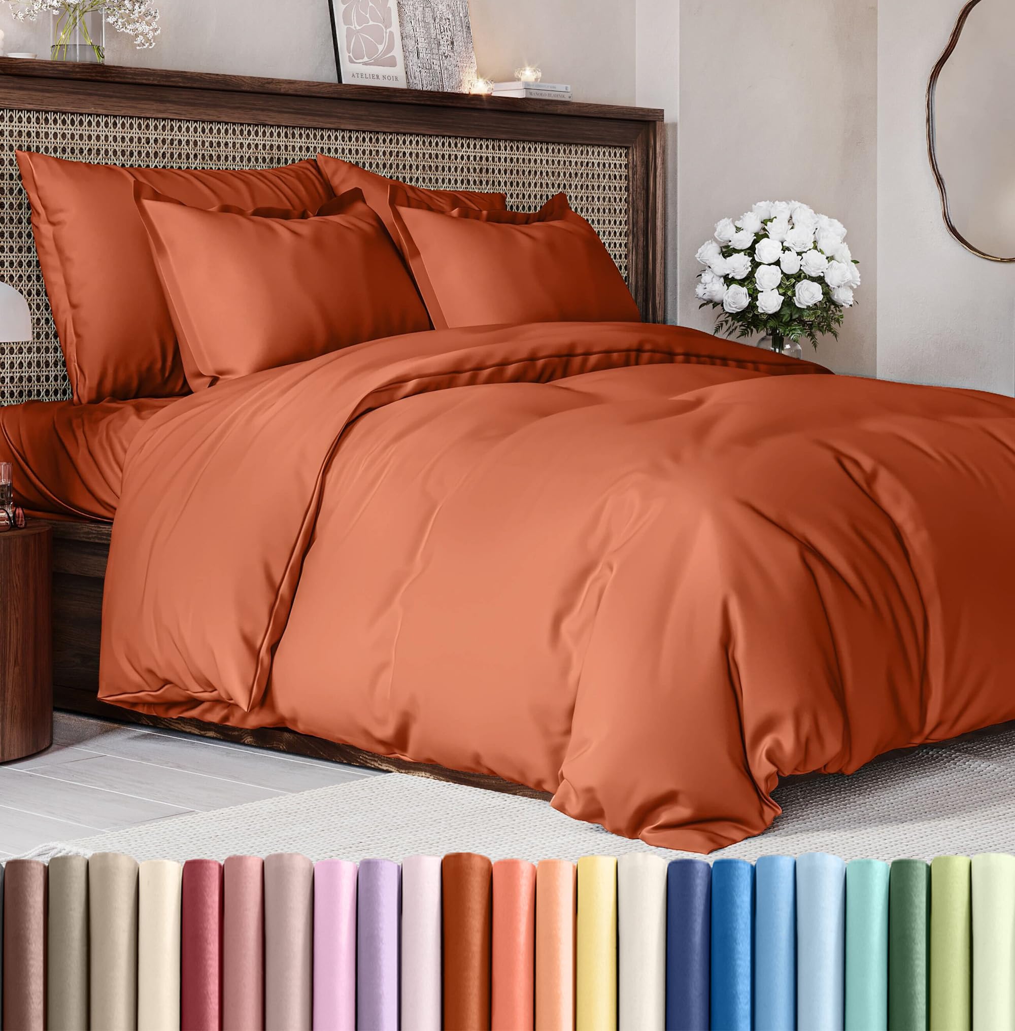 CGK Unlimited Duvet Cover - Extra Soft Duvet Cover with Pillow Shams for Women, Men, Kids & Teens - Comfy, Breathable, Hotel Luxury w/Zipper Closures & Ties