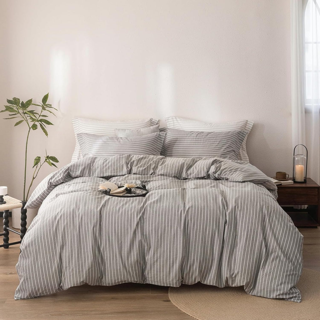 Warm Moment 100% Washed Cotton Duvet Cover Set