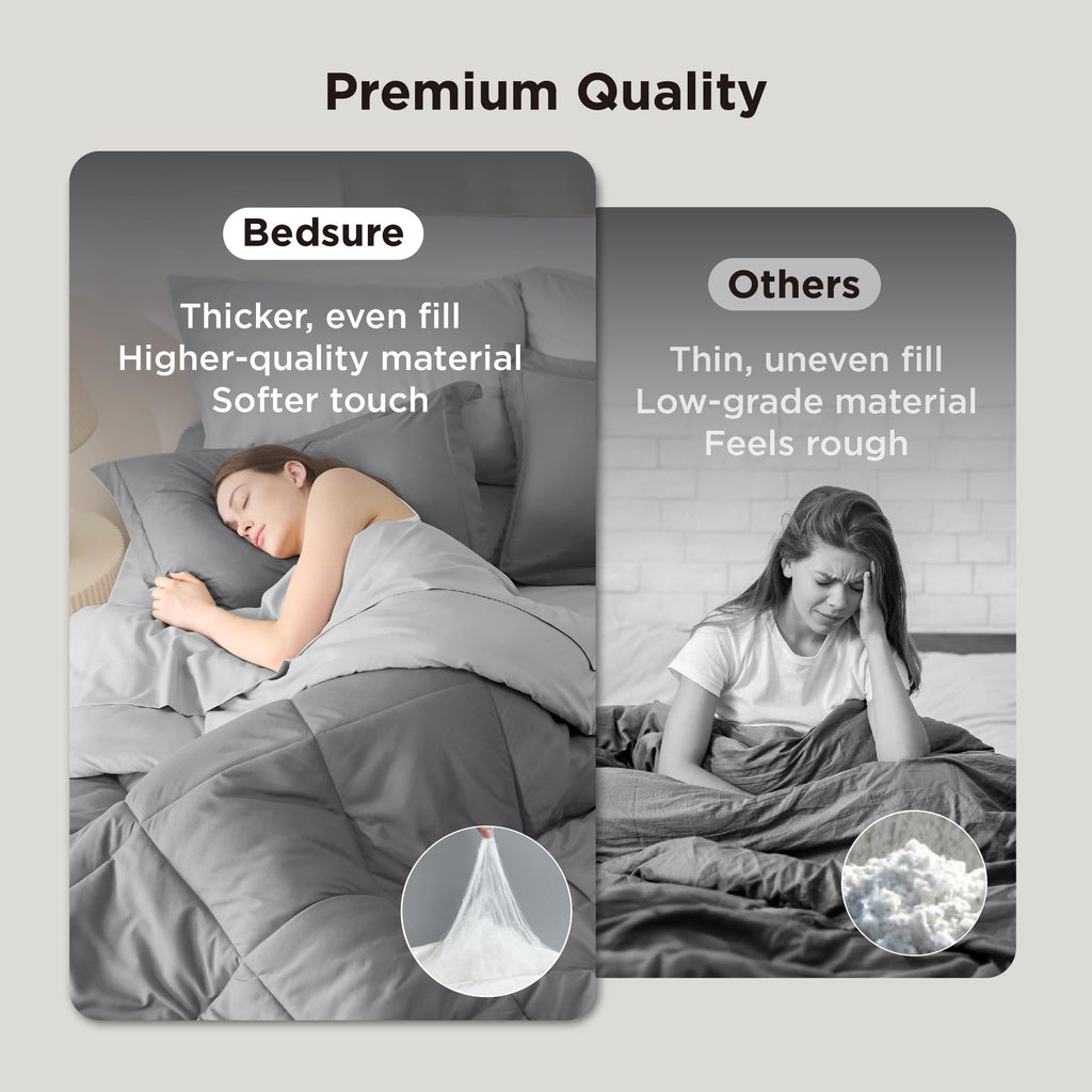 Bedsure Comforter Set - Reversible Comforters Bed Set, Bed in a Bag with Comforter, Sheets, Pillowcases & Shams