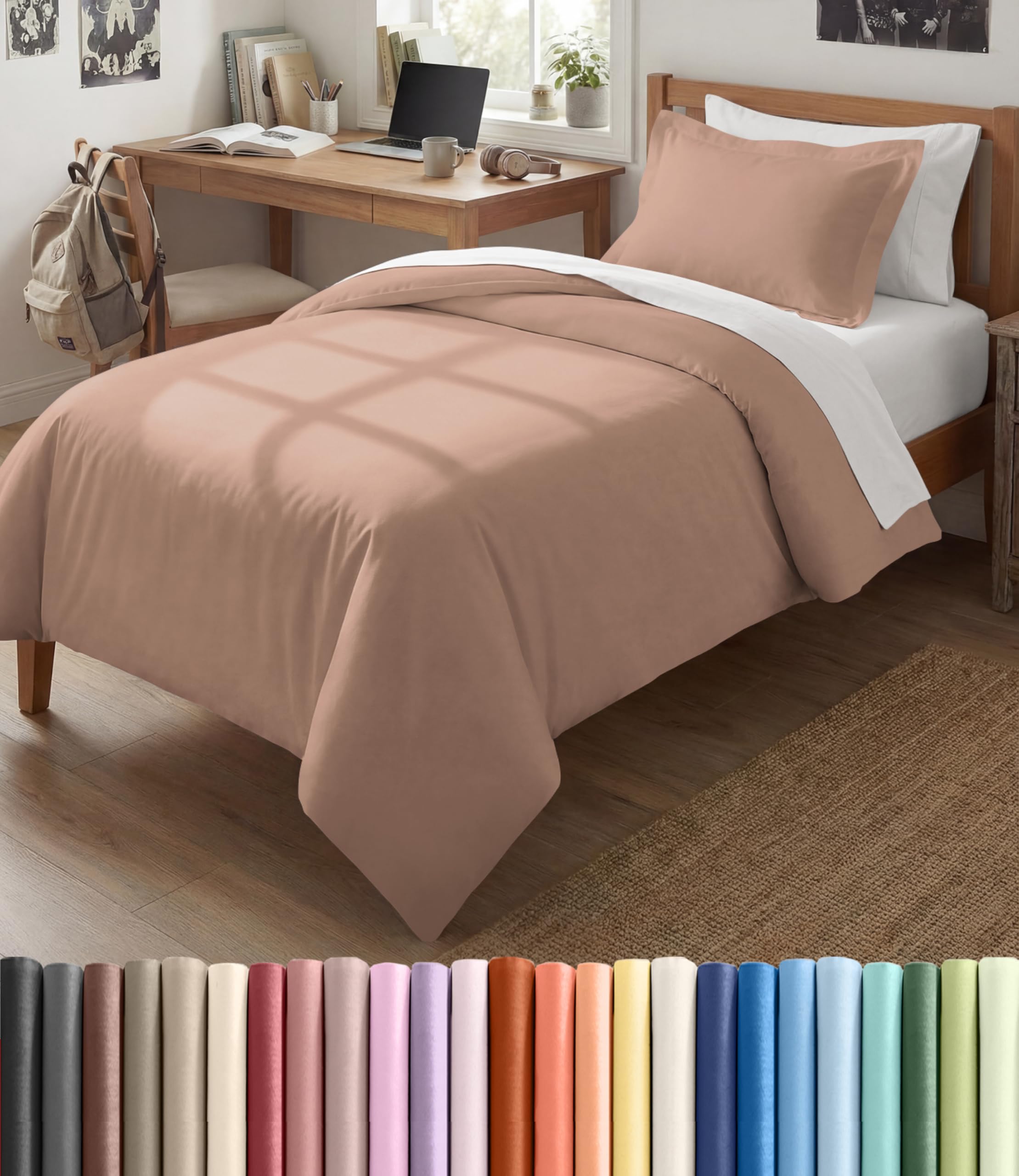 CGK Unlimited Duvet Cover - Extra Soft Duvet Cover with Pillow Shams for Women, Men, Kids & Teens - Comfy, Breathable, Hotel Luxury w/Zipper Closures & Ties