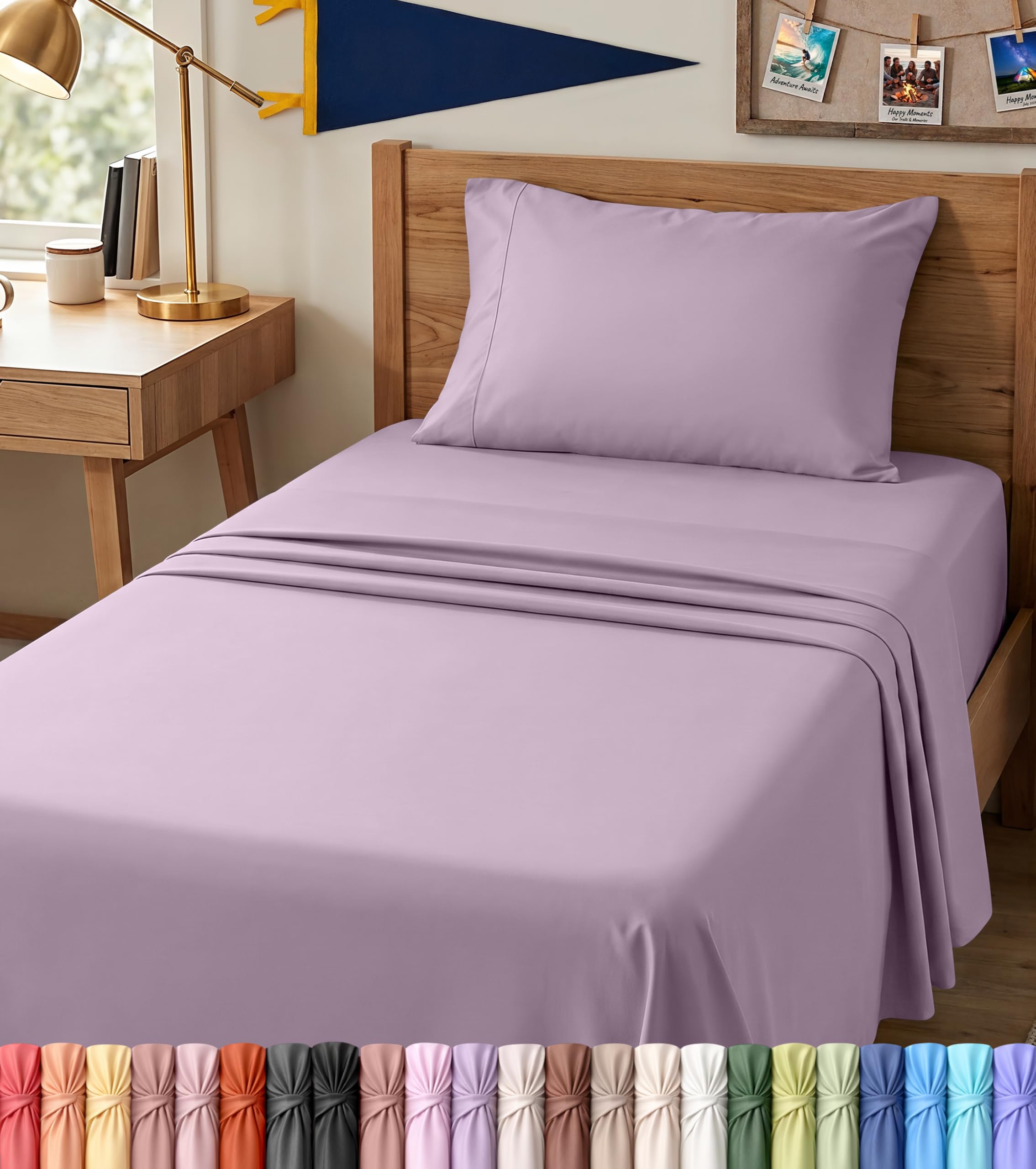 Utopia Bedding Bed Sheet Set - Soft Brushed Microfiber Fabric - Shrinkage & Fade Resistant - Easy Care