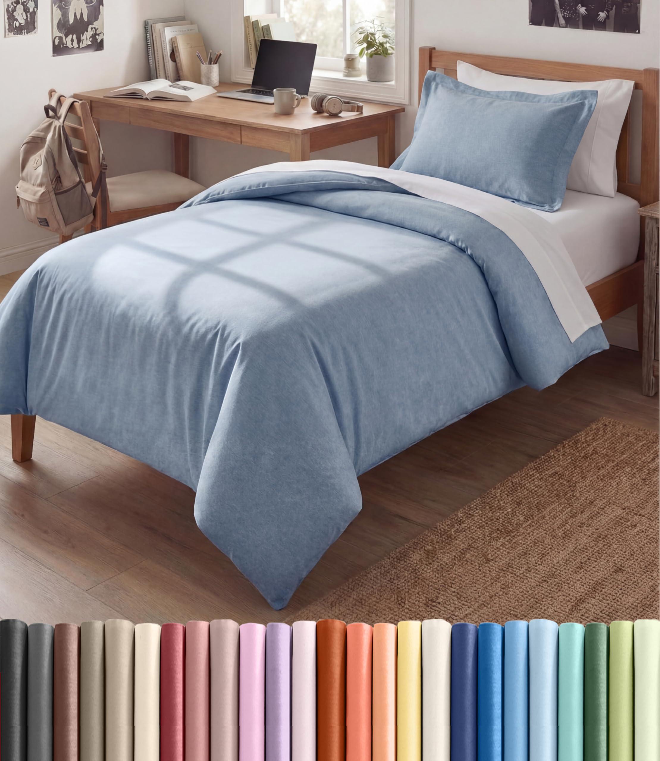 CGK Unlimited Duvet Cover - Extra Soft Duvet Cover with Pillow Shams for Women, Men, Kids & Teens - Comfy, Breathable, Hotel Luxury w/Zipper Closures & Ties