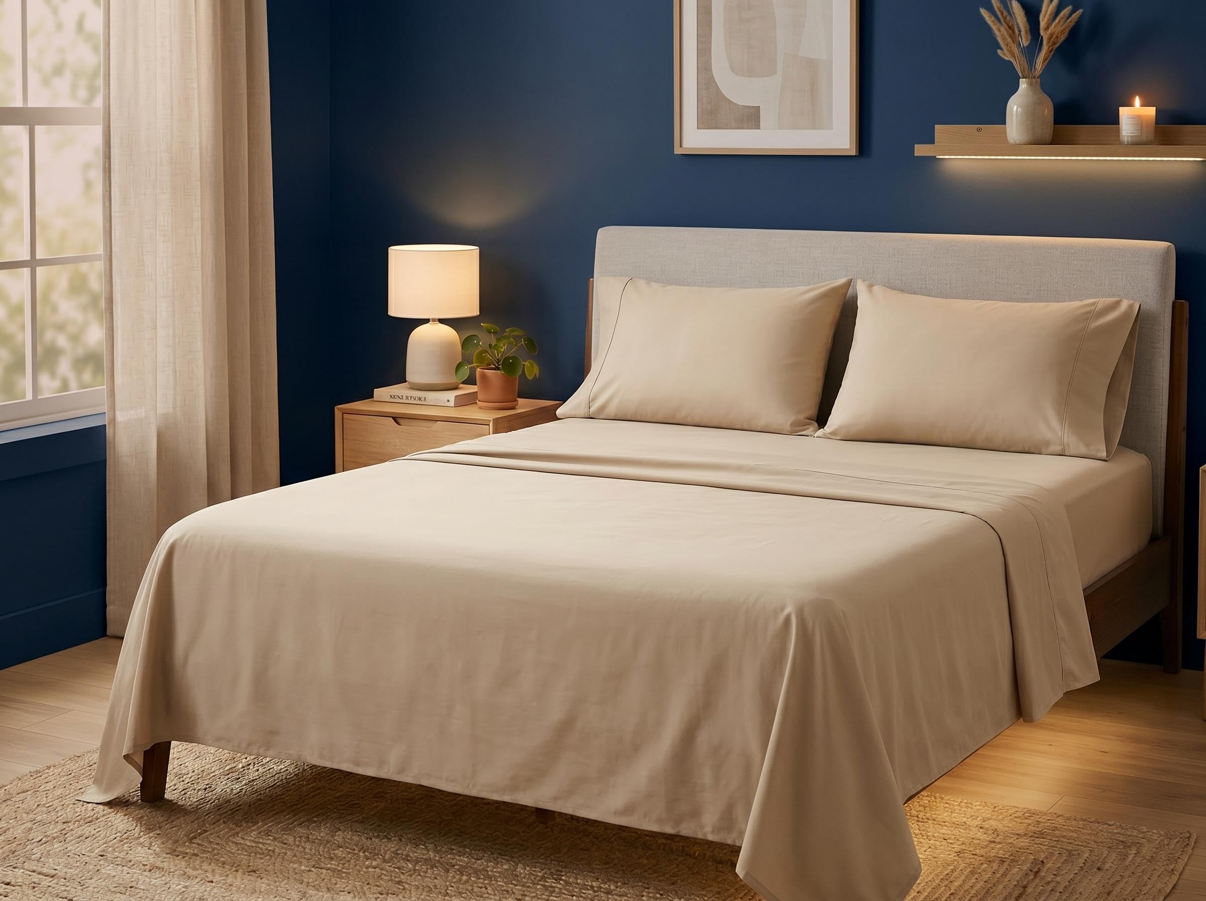 Utopia Bedding Bed Sheet Set - Soft Brushed Microfiber Fabric - Shrinkage & Fade Resistant - Easy Care
