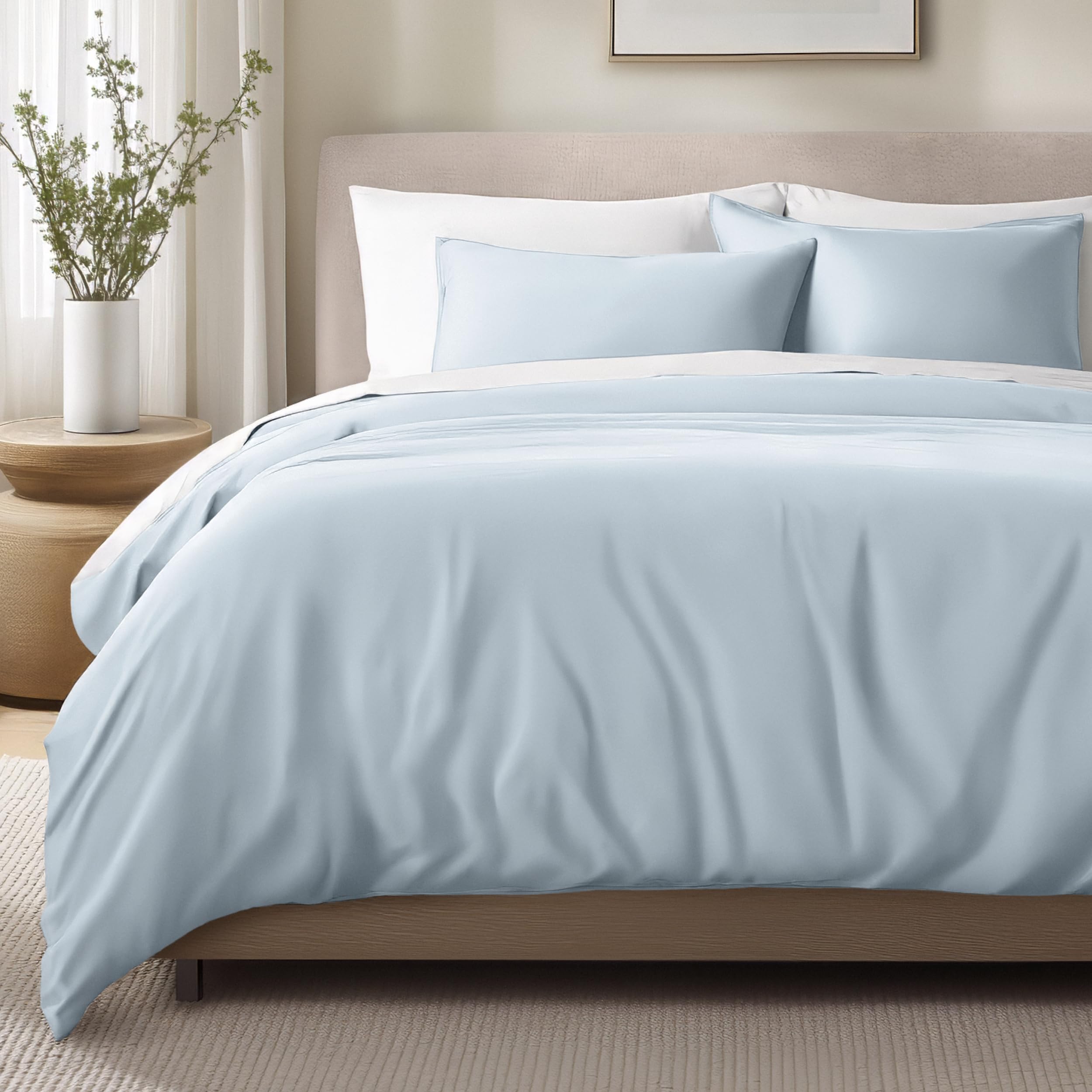 Bare Home Organic Cotton Sateen Duvet Set