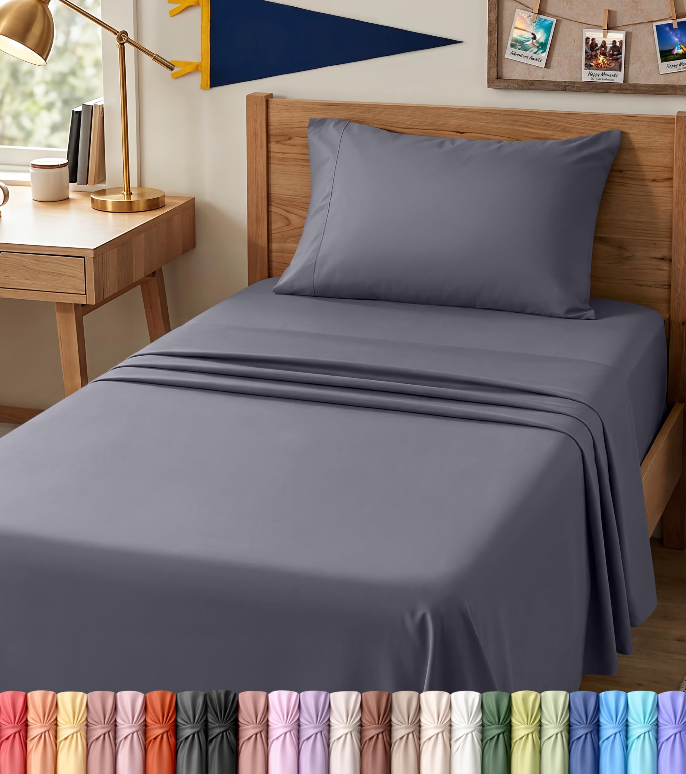 Utopia Bedding Bed Sheet Set - Soft Brushed Microfiber Fabric - Shrinkage & Fade Resistant - Easy Care