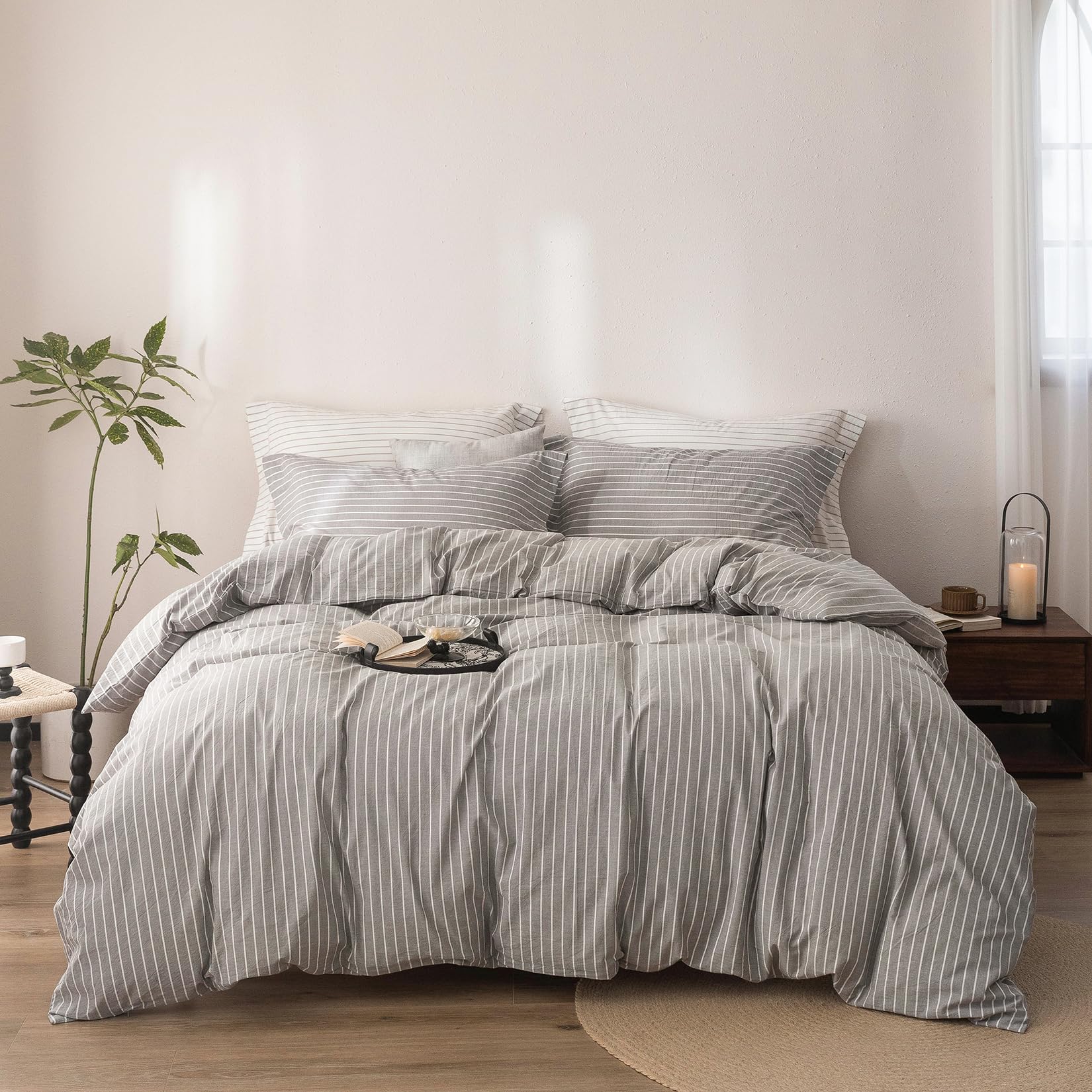 Warm Moment 100% Washed Cotton Duvet Cover Set