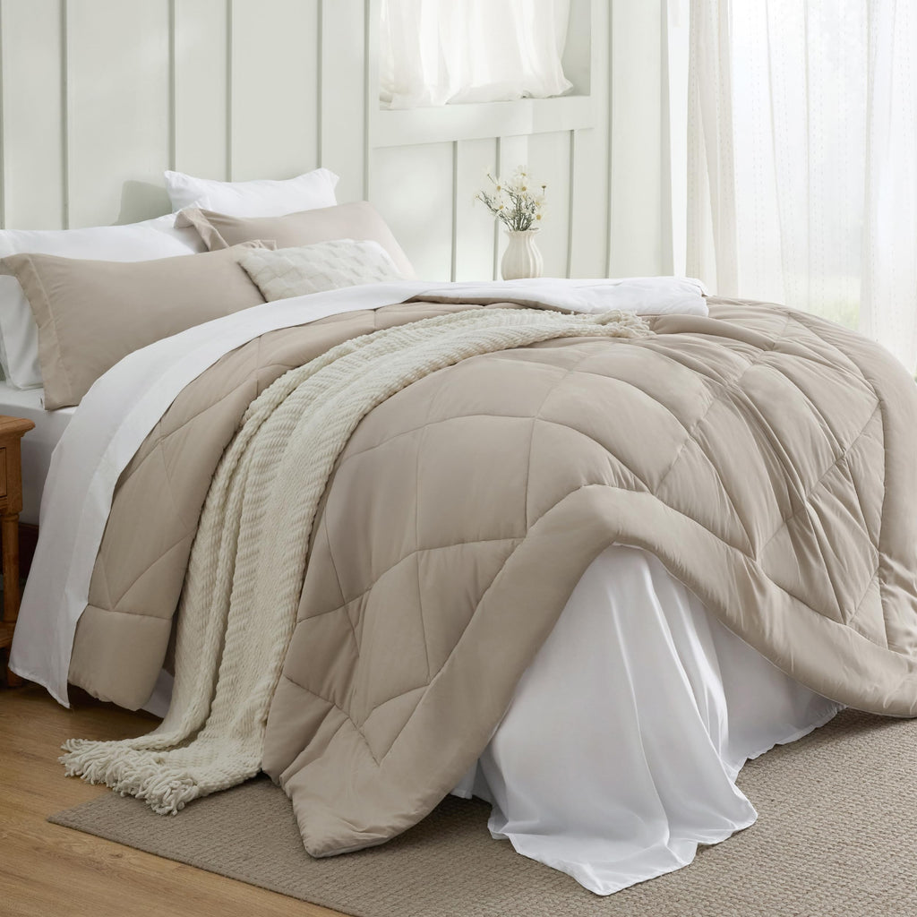 Bedsure Comforter Set - Reversible Comforters Bed Set, Bed in a Bag with Comforter, Sheets, Pillowcases & Shams