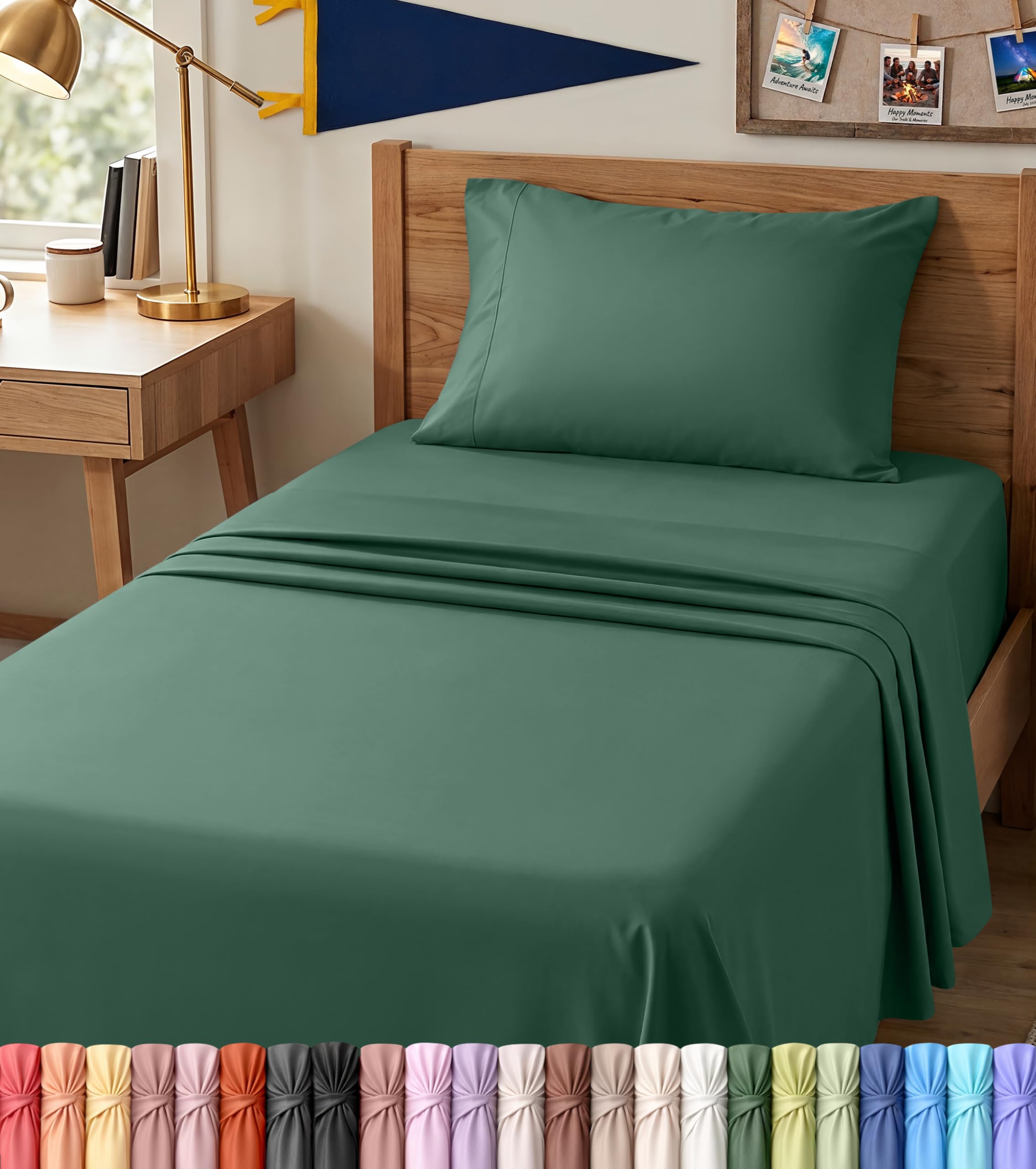 Utopia Bedding Bed Sheet Set - Soft Brushed Microfiber Fabric - Shrinkage & Fade Resistant - Easy Care