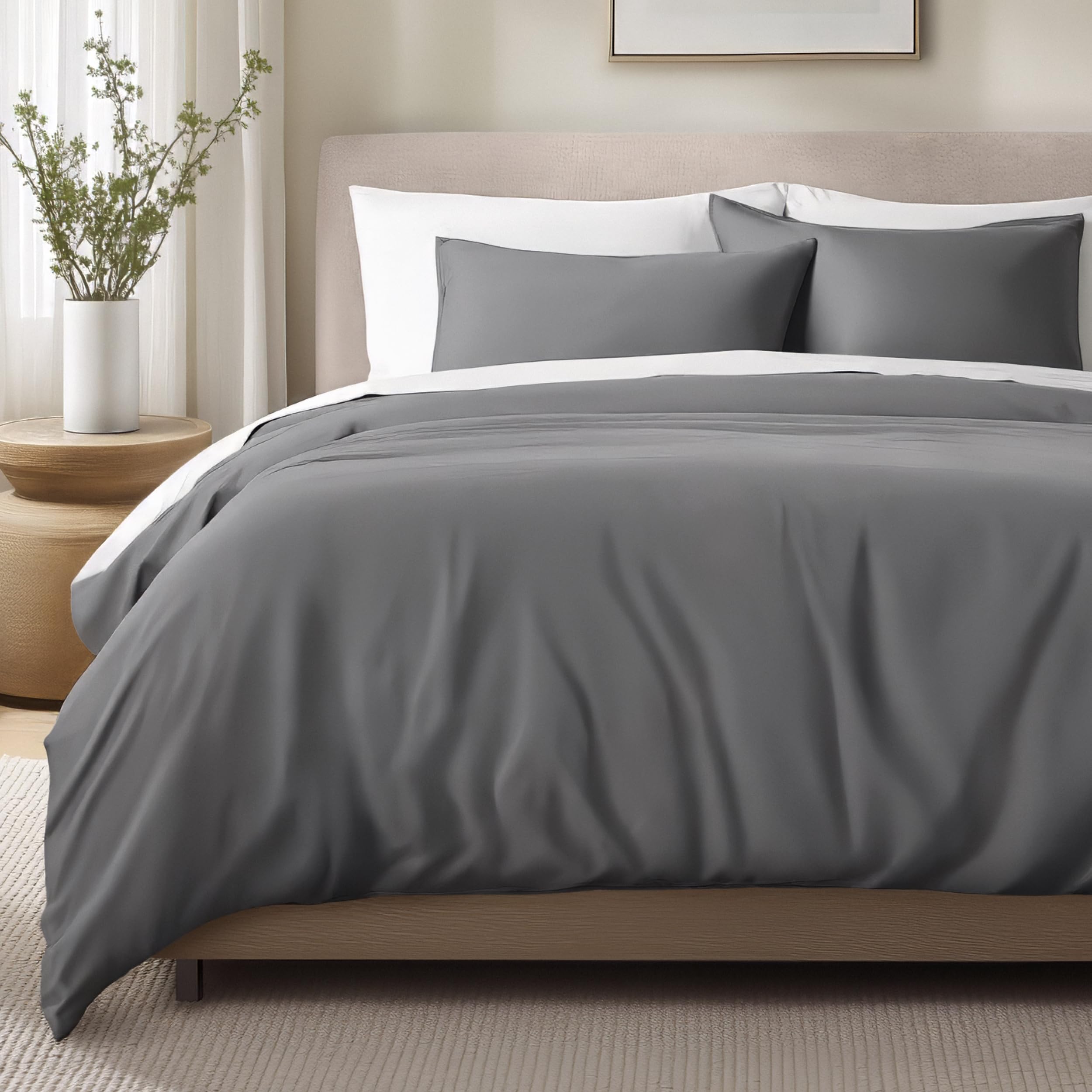 Bare Home Organic Cotton Sateen Duvet Set