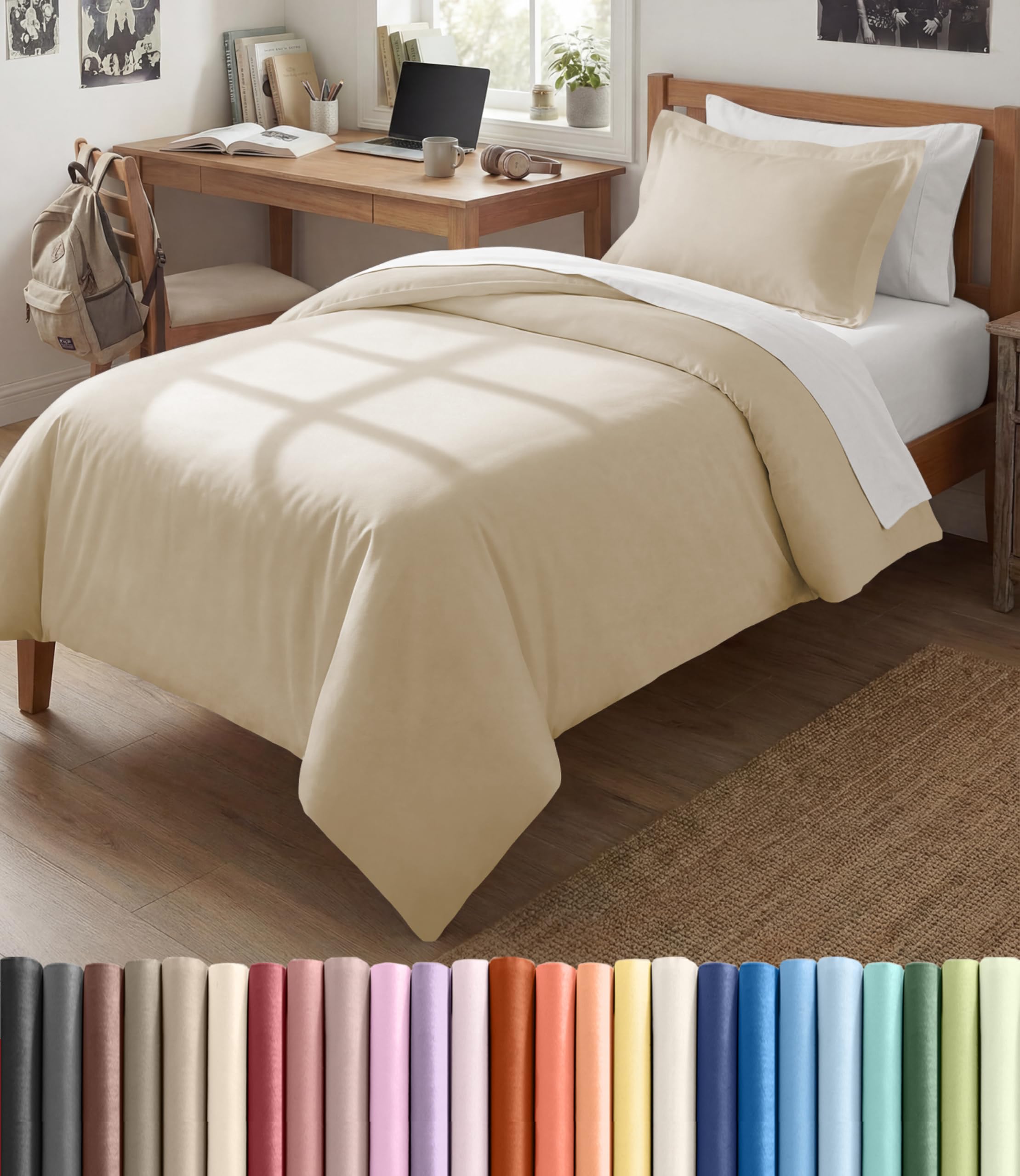 CGK Unlimited Duvet Cover - Extra Soft Duvet Cover with Pillow Shams for Women, Men, Kids & Teens - Comfy, Breathable, Hotel Luxury w/Zipper Closures & Ties