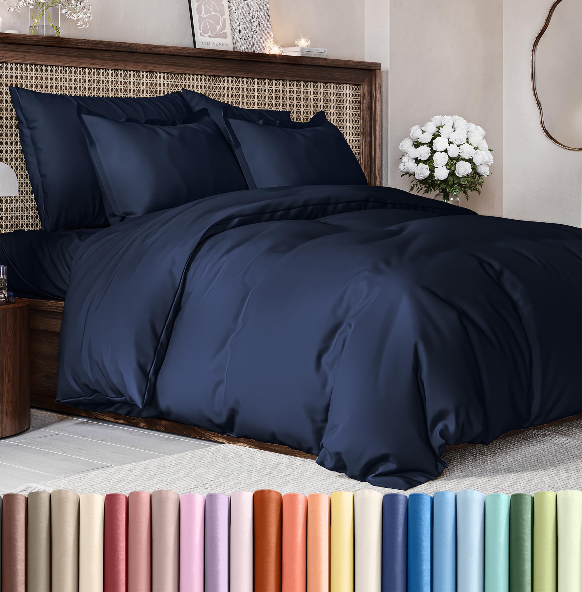 CGK Unlimited Duvet Cover - Extra Soft Duvet Cover with Pillow Shams for Women, Men, Kids & Teens - Comfy, Breathable, Hotel Luxury w/Zipper Closures & Ties