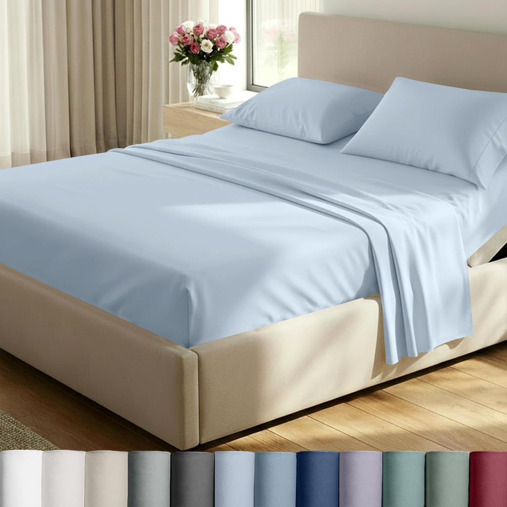 California Design Den Luxury Bed Sheets, Buttery Soft 800 Thread Count, 100% Cotton Sheets, Sateen with Deep Pocket Fitted Sheet
