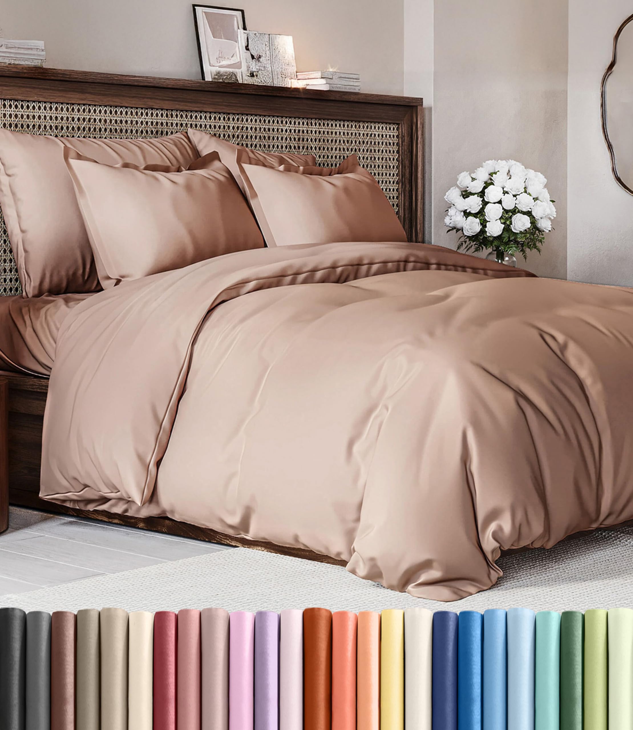 CGK Unlimited Duvet Cover - Extra Soft Duvet Cover with Pillow Shams for Women, Men, Kids & Teens - Comfy, Breathable, Hotel Luxury w/Zipper Closures & Ties