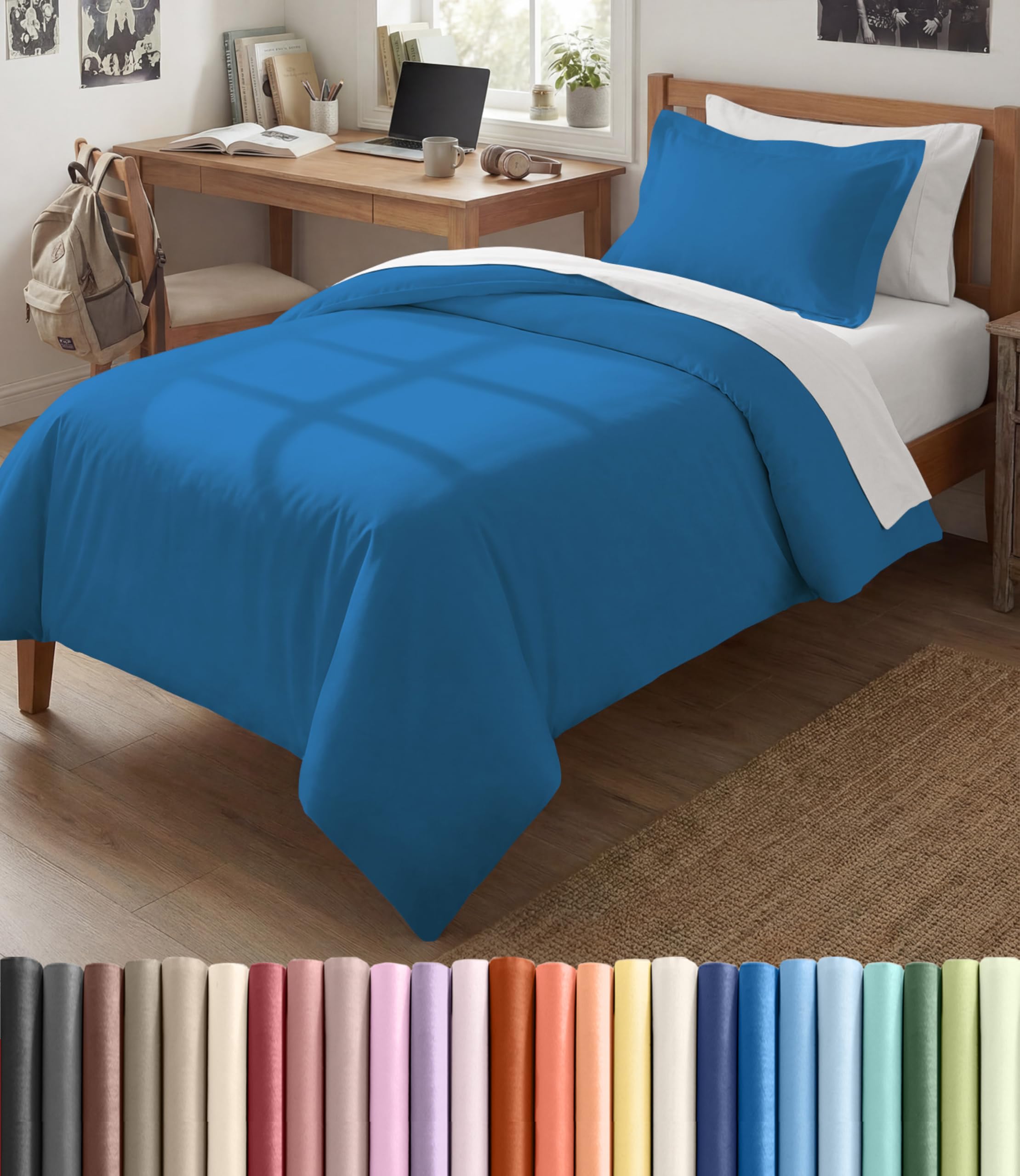 CGK Unlimited Duvet Cover - Extra Soft Duvet Cover with Pillow Shams for Women, Men, Kids & Teens - Comfy, Breathable, Hotel Luxury w/Zipper Closures & Ties