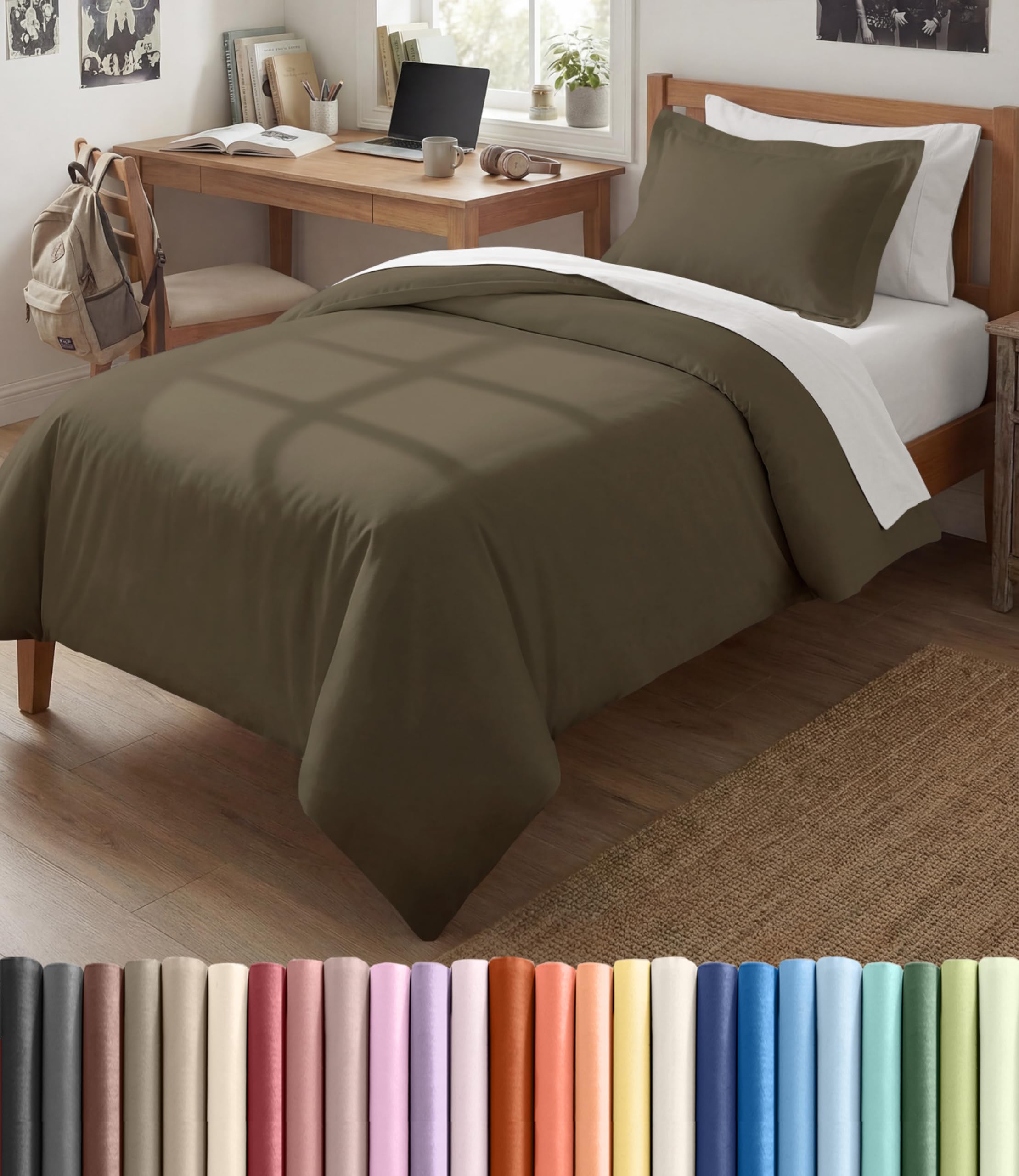 CGK Unlimited Duvet Cover - Extra Soft Duvet Cover with Pillow Shams for Women, Men, Kids & Teens - Comfy, Breathable, Hotel Luxury w/Zipper Closures & Ties
