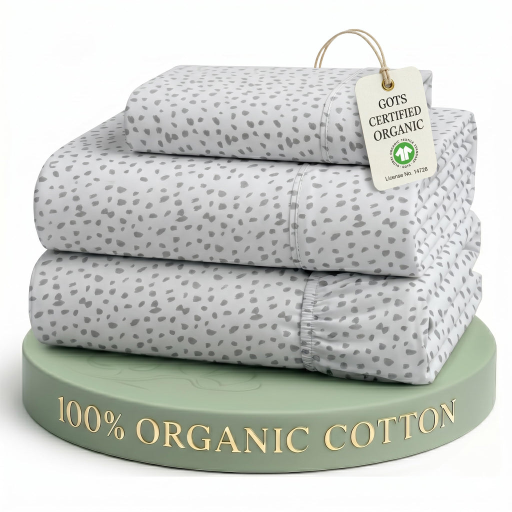 Lane Linen 100% Organic Cotton Sheet Set, Soft Cooling Bed Sheets, Hotel Quality Bed Sheet Set, Breatheble Sheet Set Deep Pocket Upto 15"
