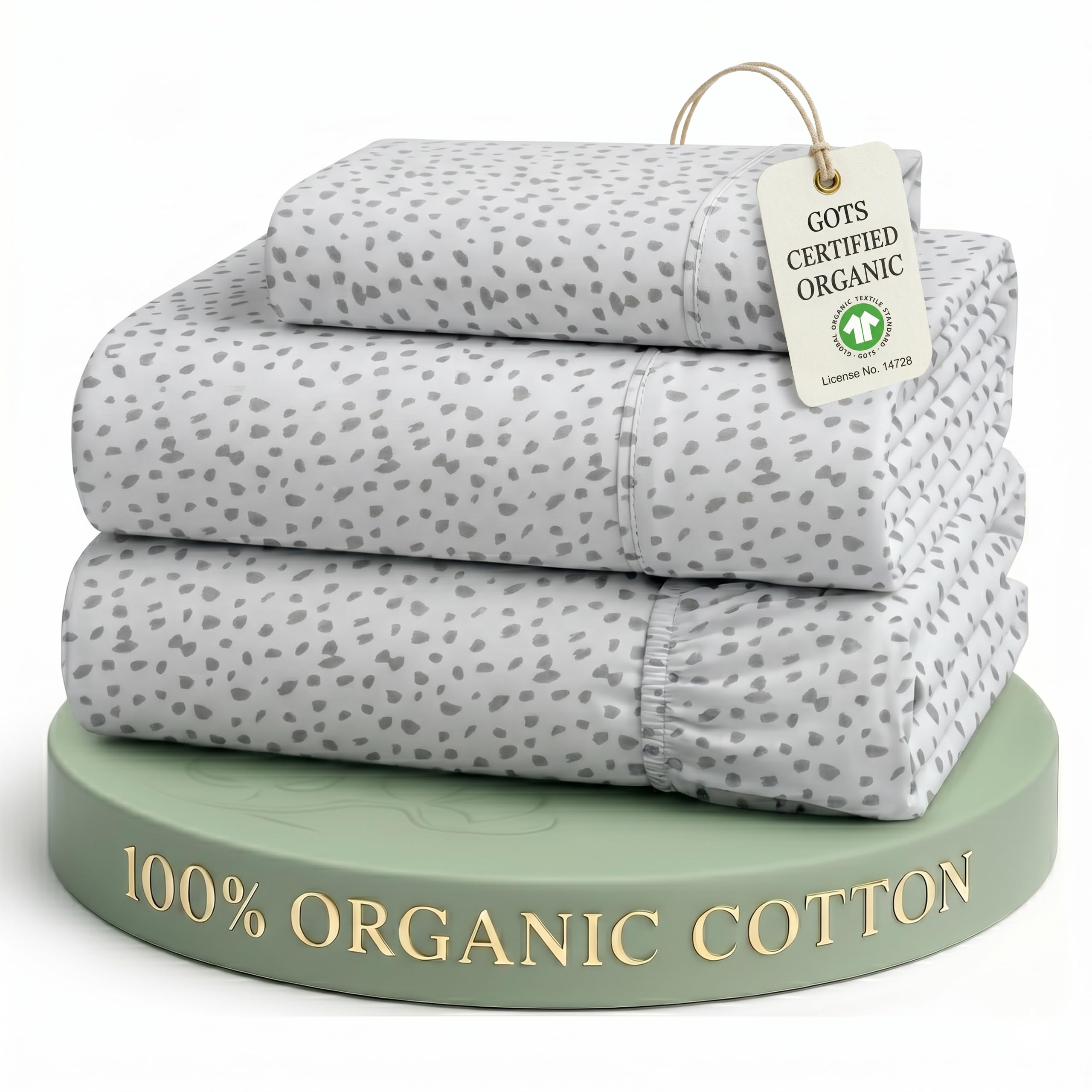 Lane Linen 100% Organic Cotton Sheet Set, Soft Cooling Bed Sheets, Hotel Quality Bed Sheet Set, Breatheble Sheet Set Deep Pocket Upto 15"