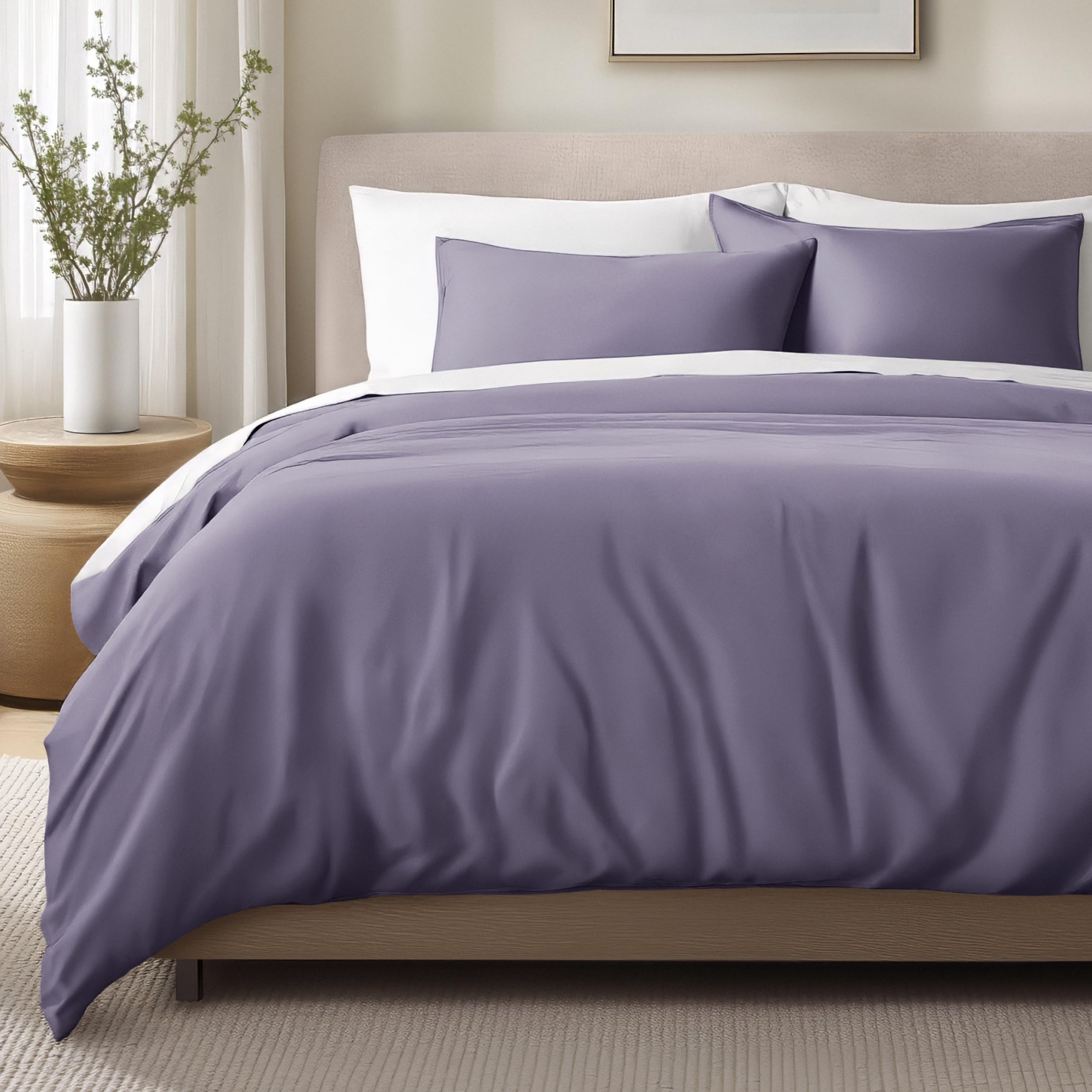 Bare Home Organic Cotton Sateen Duvet Set