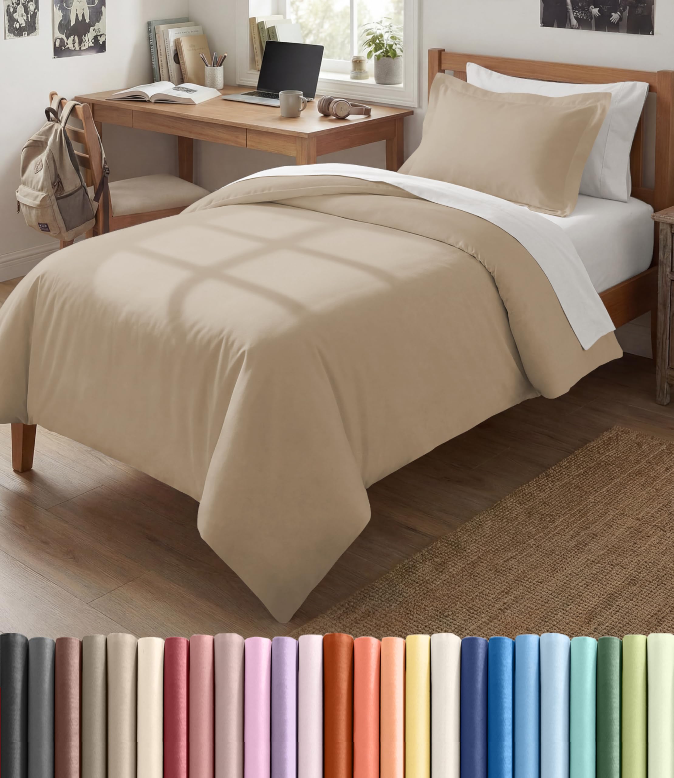 CGK Unlimited Duvet Cover - Extra Soft Duvet Cover with Pillow Shams for Women, Men, Kids & Teens - Comfy, Breathable, Hotel Luxury w/Zipper Closures & Ties
