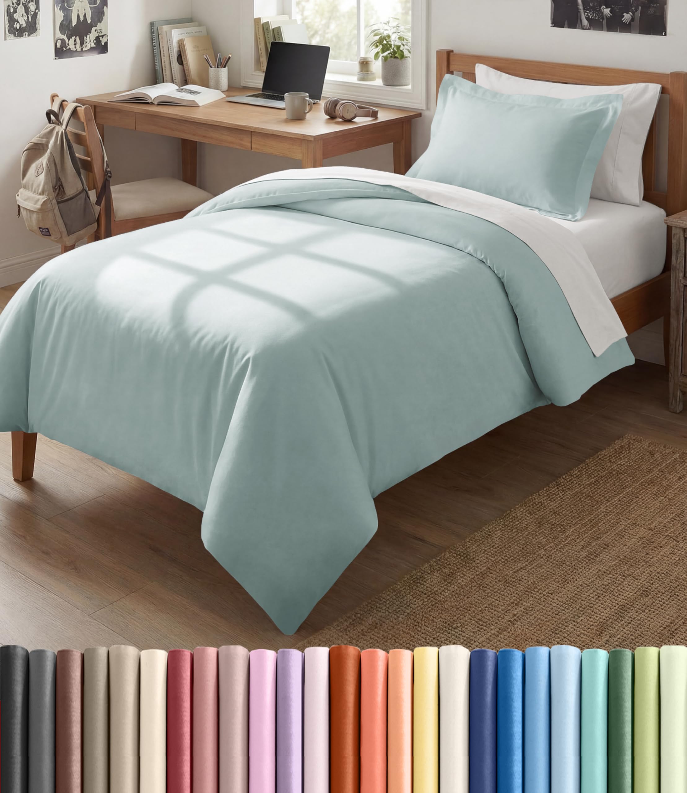CGK Unlimited Duvet Cover - Extra Soft Duvet Cover with Pillow Shams for Women, Men, Kids & Teens - Comfy, Breathable, Hotel Luxury w/Zipper Closures & Ties