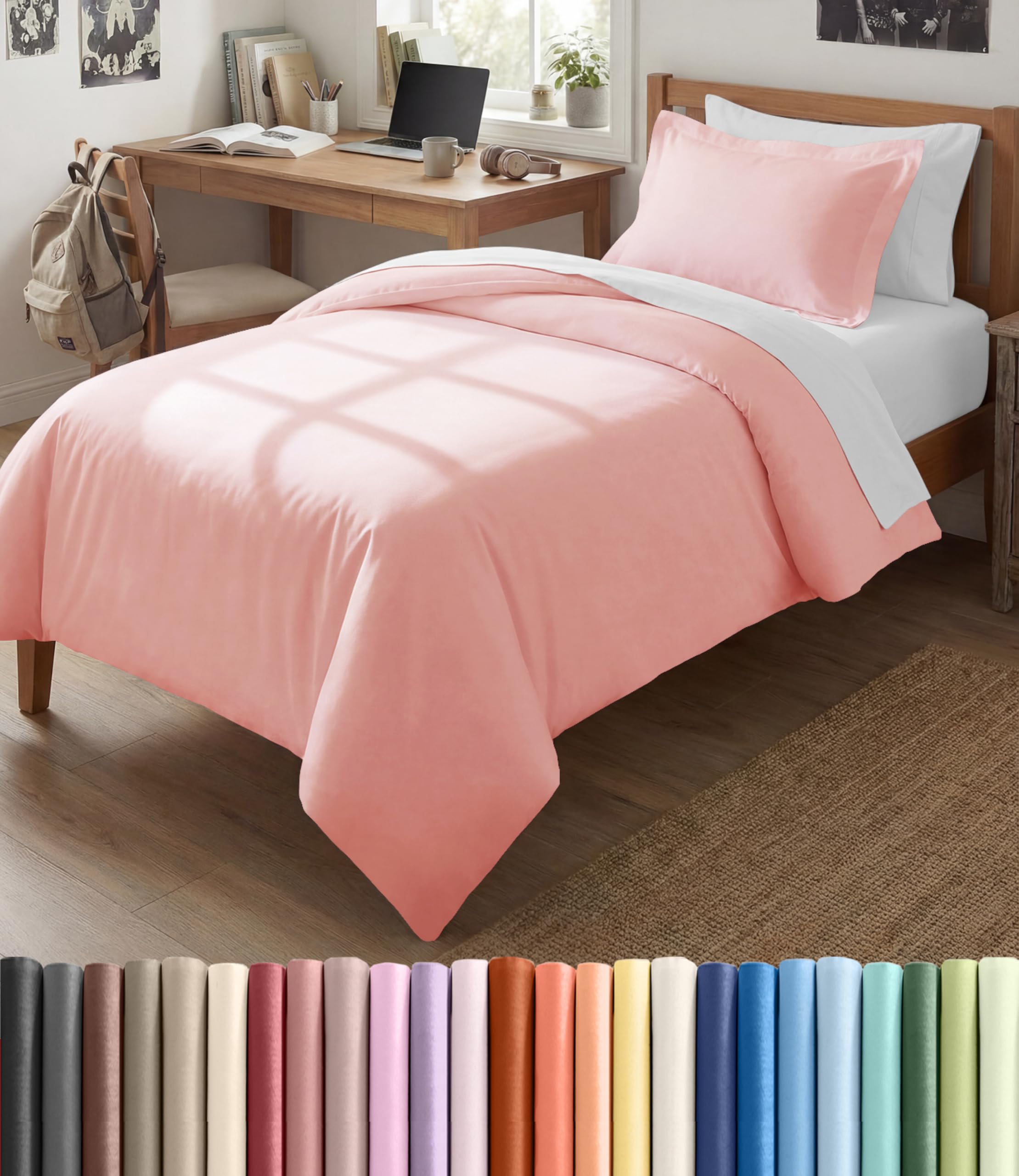 CGK Unlimited Duvet Cover - Extra Soft Duvet Cover with Pillow Shams for Women, Men, Kids & Teens - Comfy, Breathable, Hotel Luxury w/Zipper Closures & Ties