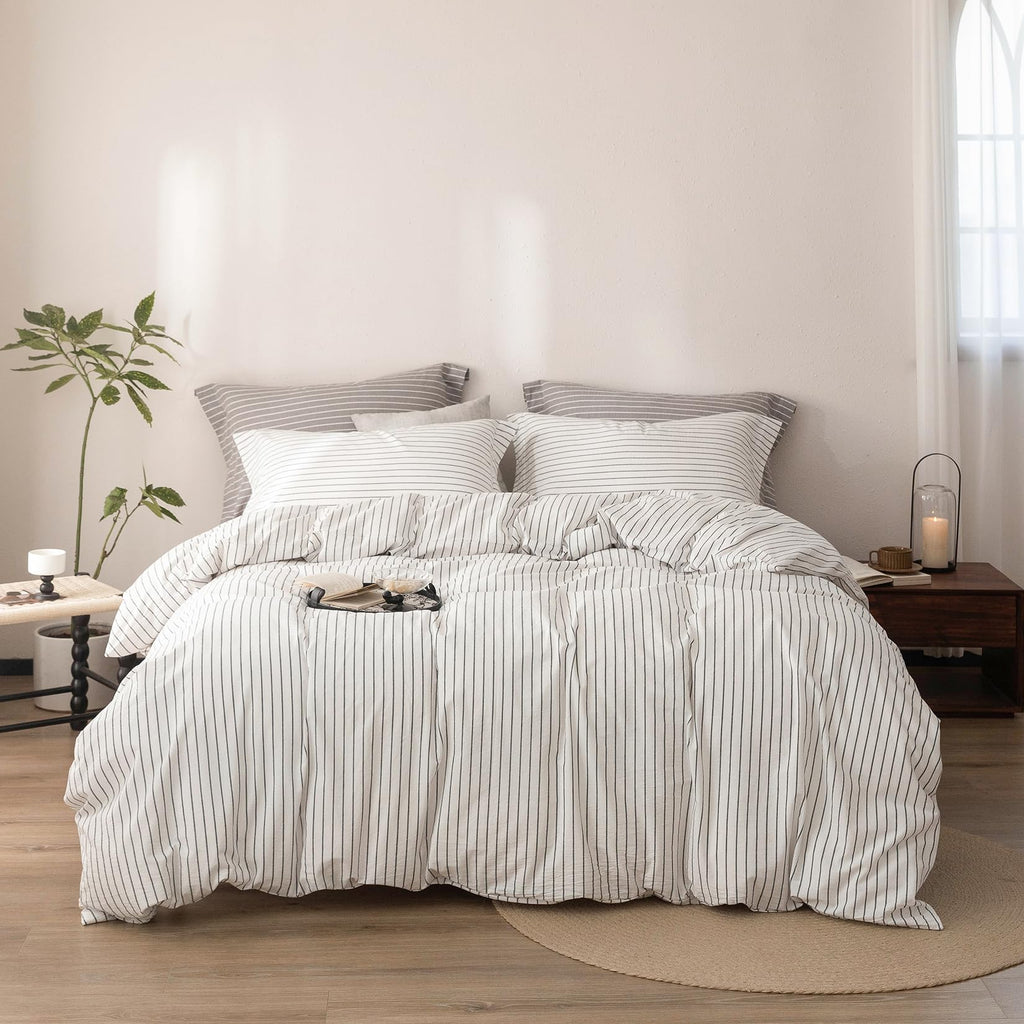 Warm Moment 100% Washed Cotton Duvet Cover Set
