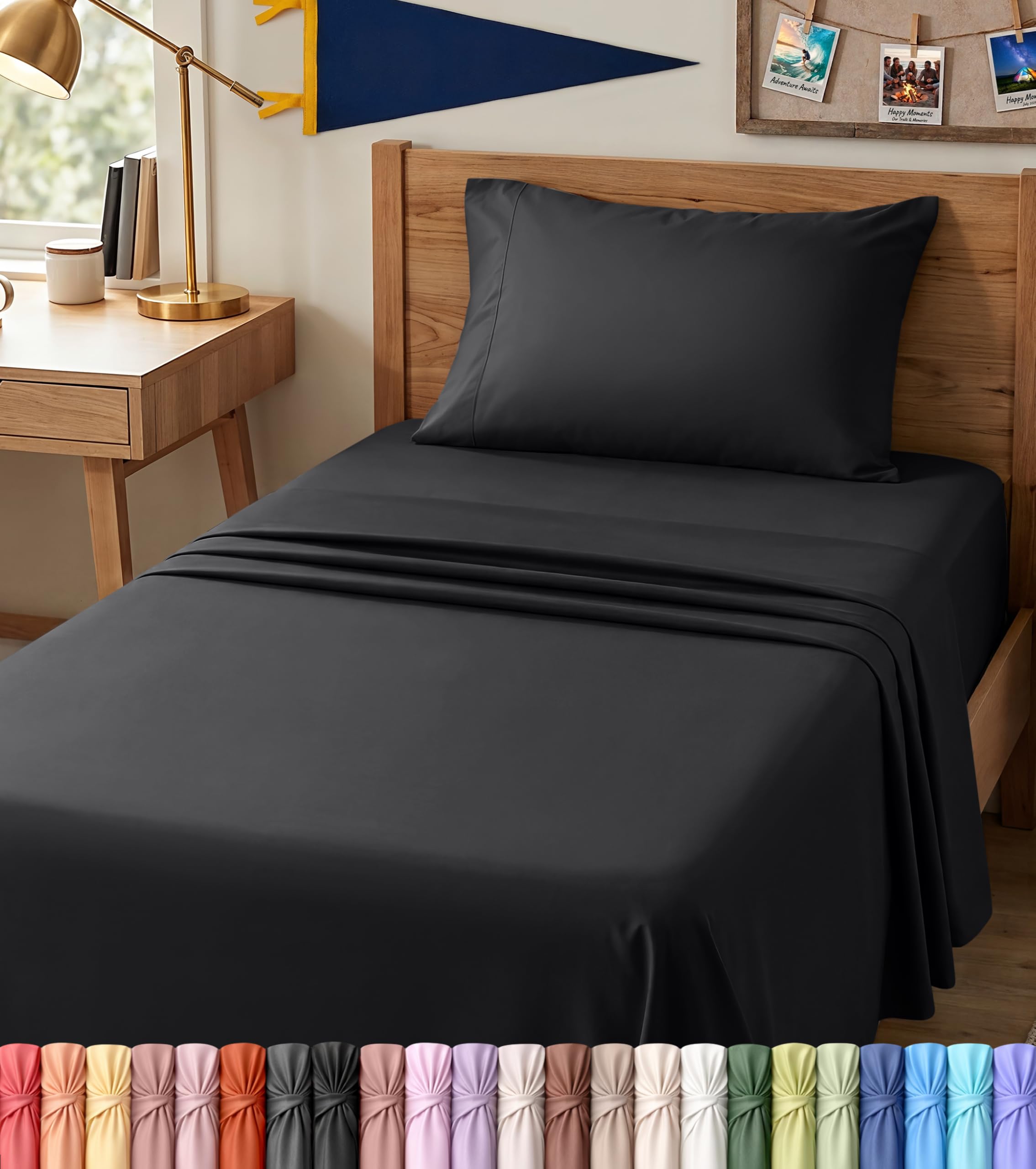 Utopia Bedding Bed Sheet Set - Soft Brushed Microfiber Fabric - Shrinkage & Fade Resistant - Easy Care