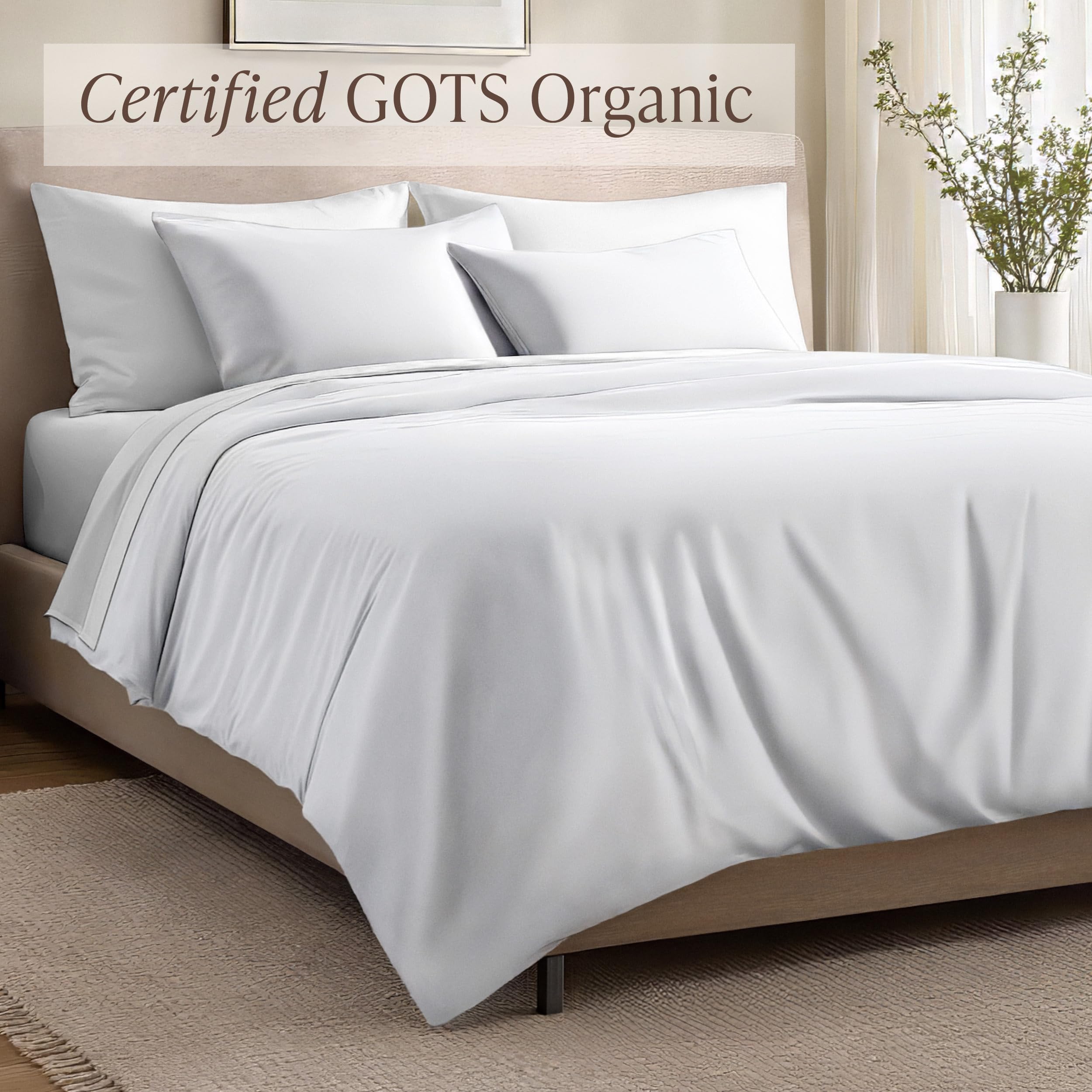 Bare Home Organic Cotton Sateen Duvet Set