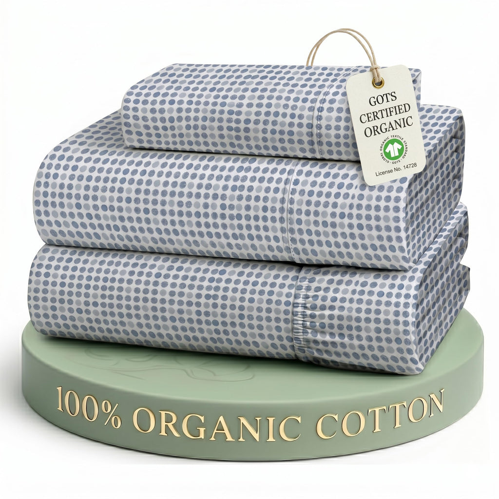Lane Linen 100% Organic Cotton Sheet Set, Soft Cooling Bed Sheets, Hotel Quality Bed Sheet Set, Breatheble Sheet Set Deep Pocket Upto 15"