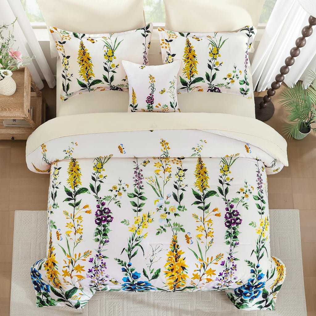 WONGS BEDDING Floral 8-Piece Comforter Set