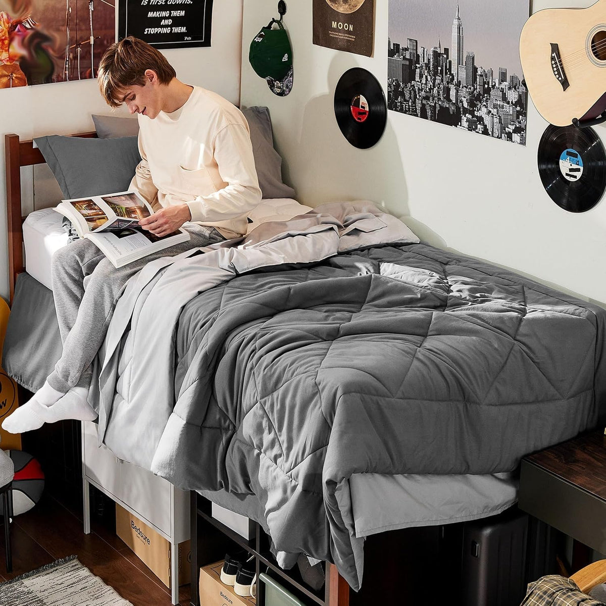 Bedsure Reversible Bed-in-a-Bag Set with Sheets and Shams