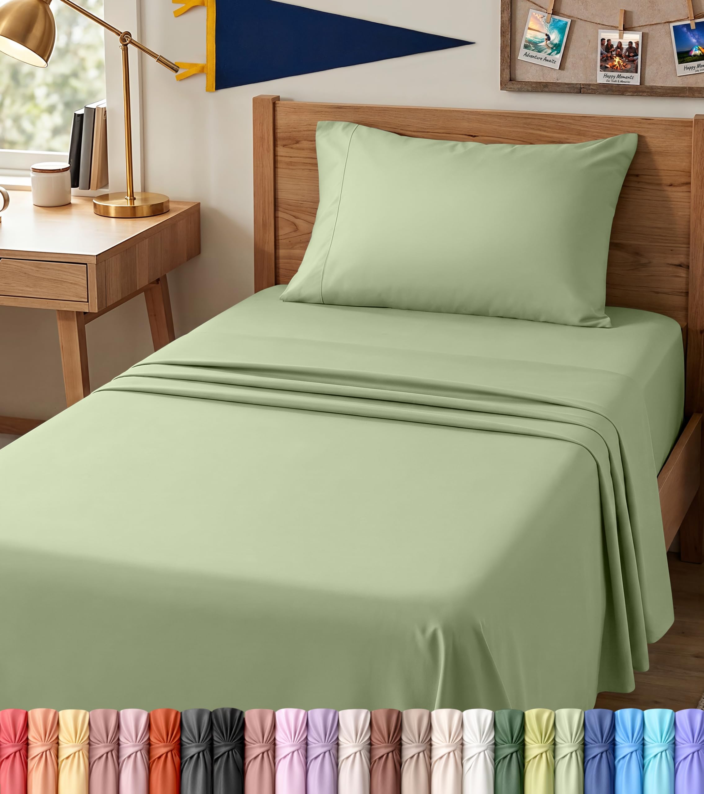 Utopia Bedding Bed Sheet Set - Soft Brushed Microfiber Fabric - Shrinkage & Fade Resistant - Easy Care