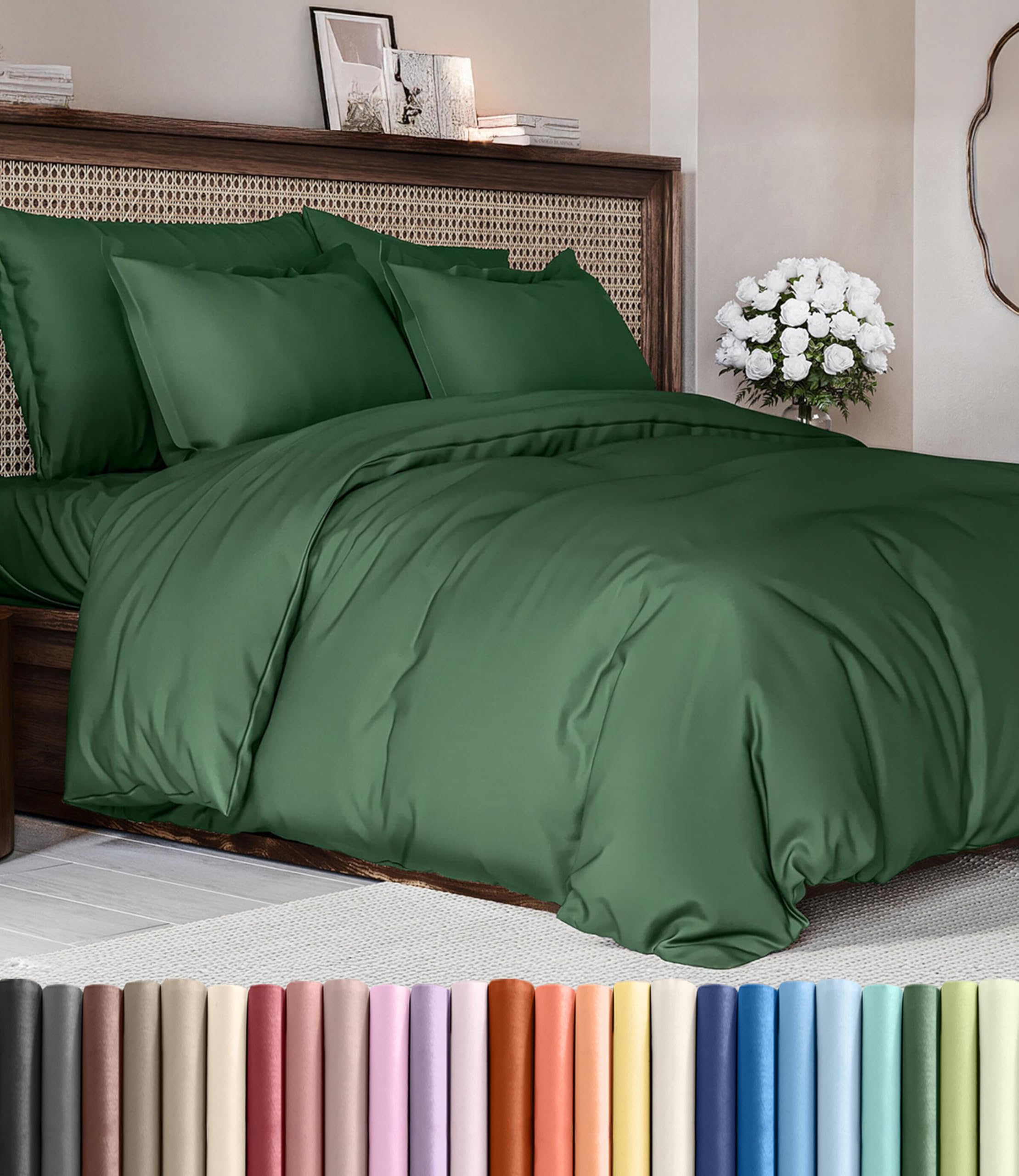 CGK Unlimited Duvet Cover - Extra Soft Duvet Cover with Pillow Shams for Women, Men, Kids & Teens - Comfy, Breathable, Hotel Luxury w/Zipper Closures & Ties