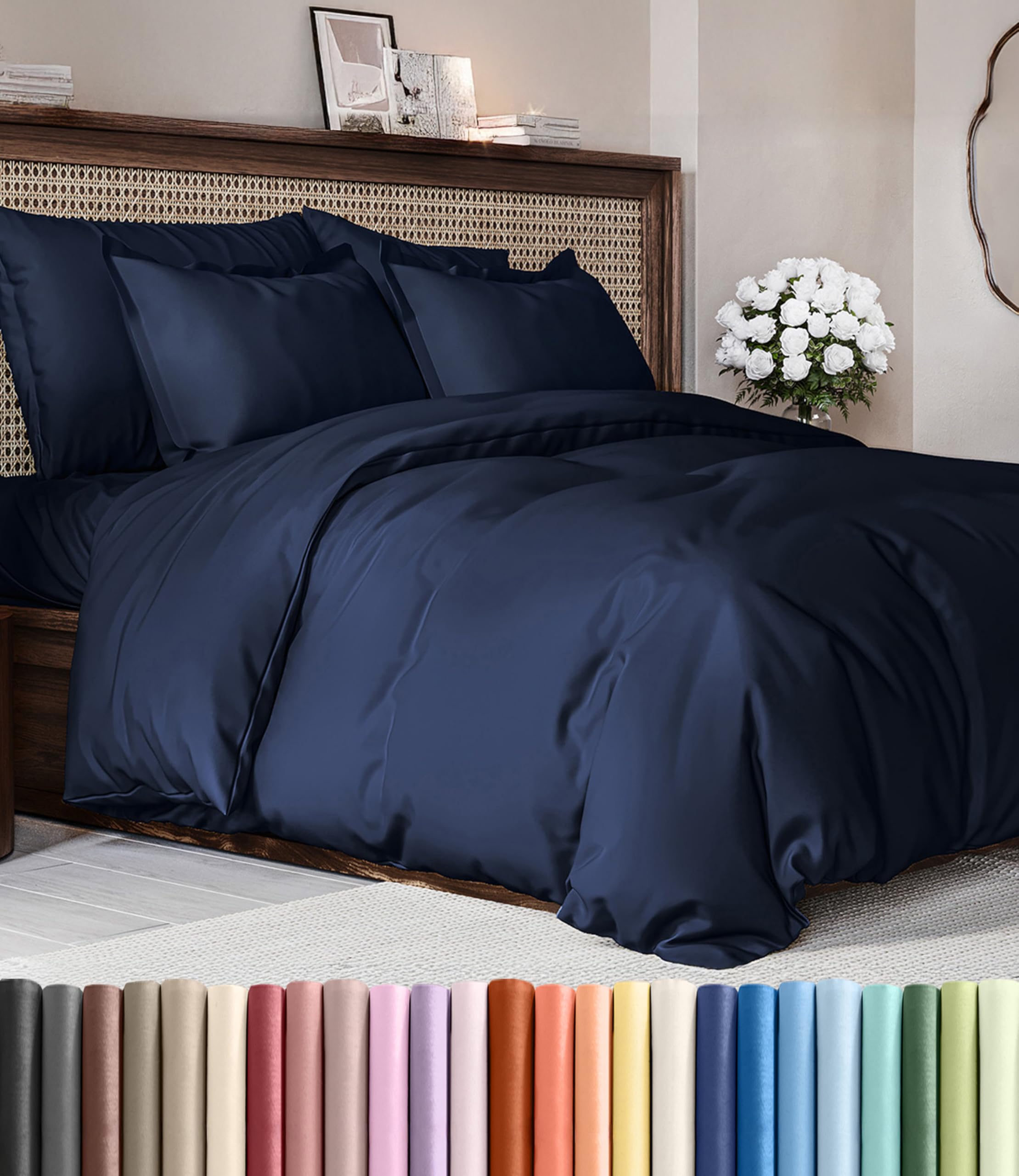 CGK Unlimited Duvet Cover - Extra Soft Duvet Cover with Pillow Shams for Women, Men, Kids & Teens - Comfy, Breathable, Hotel Luxury w/Zipper Closures & Ties