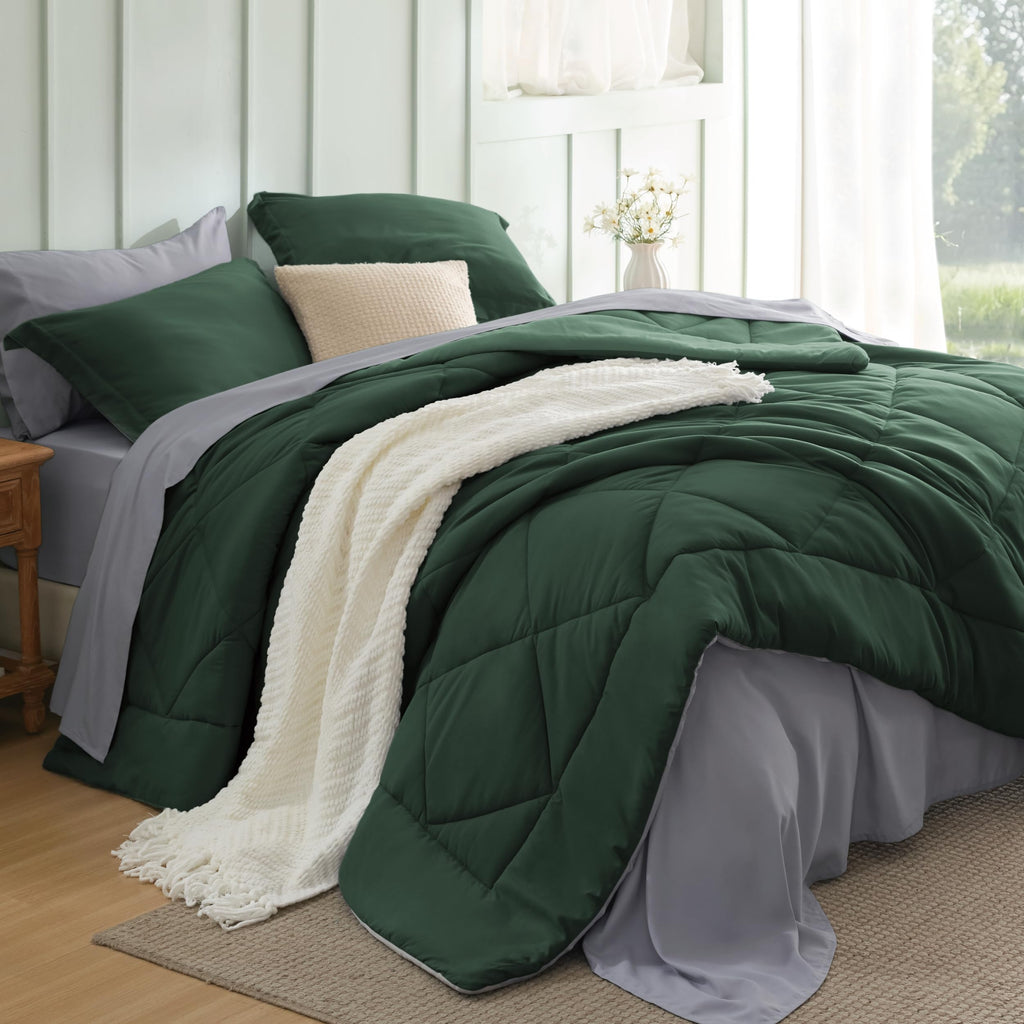 Bedsure Comforter Set - Reversible Comforters Bed Set, Bed in a Bag with Comforter, Sheets, Pillowcases & Shams