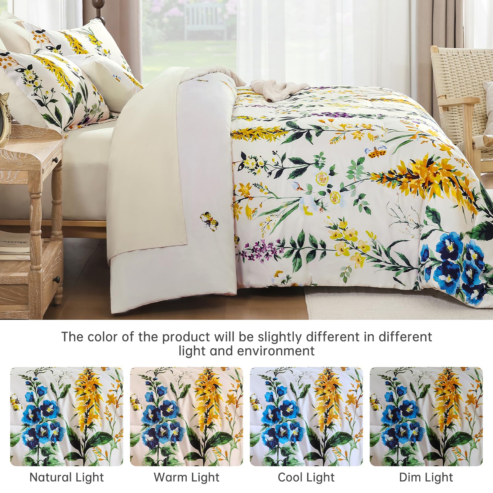 WONGS BEDDING Floral 8-Piece Comforter Set