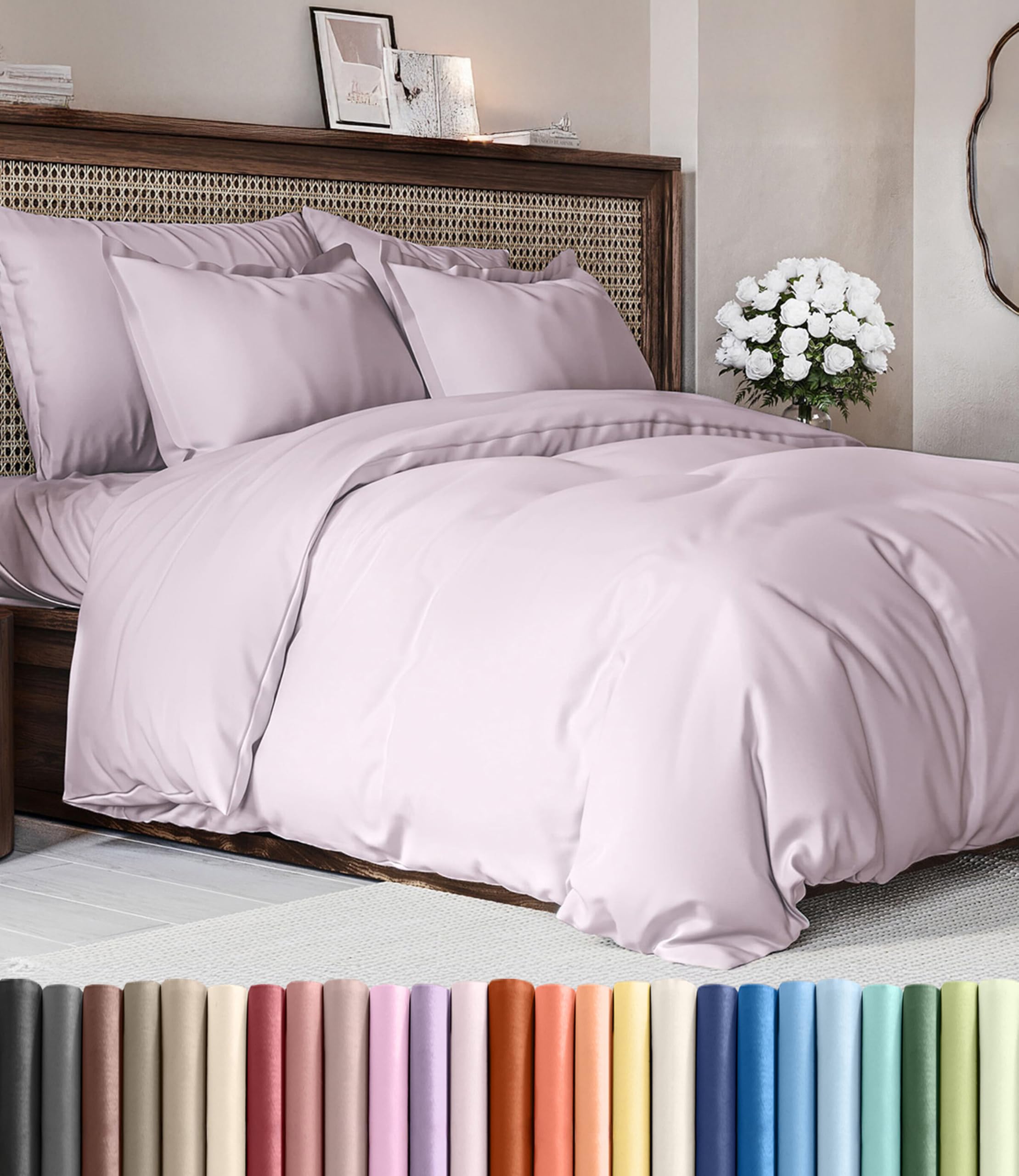 CGK Unlimited Duvet Cover - Extra Soft Duvet Cover with Pillow Shams for Women, Men, Kids & Teens - Comfy, Breathable, Hotel Luxury w/Zipper Closures & Ties