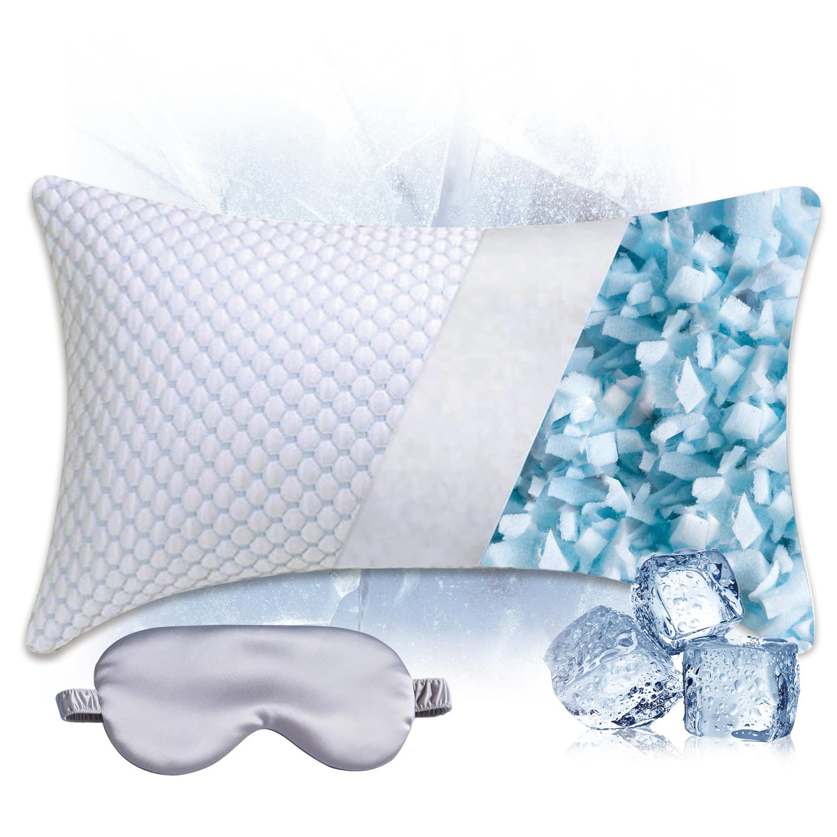 JMZANSI Adjustable Cooling Shredded Memory Foam Pillow