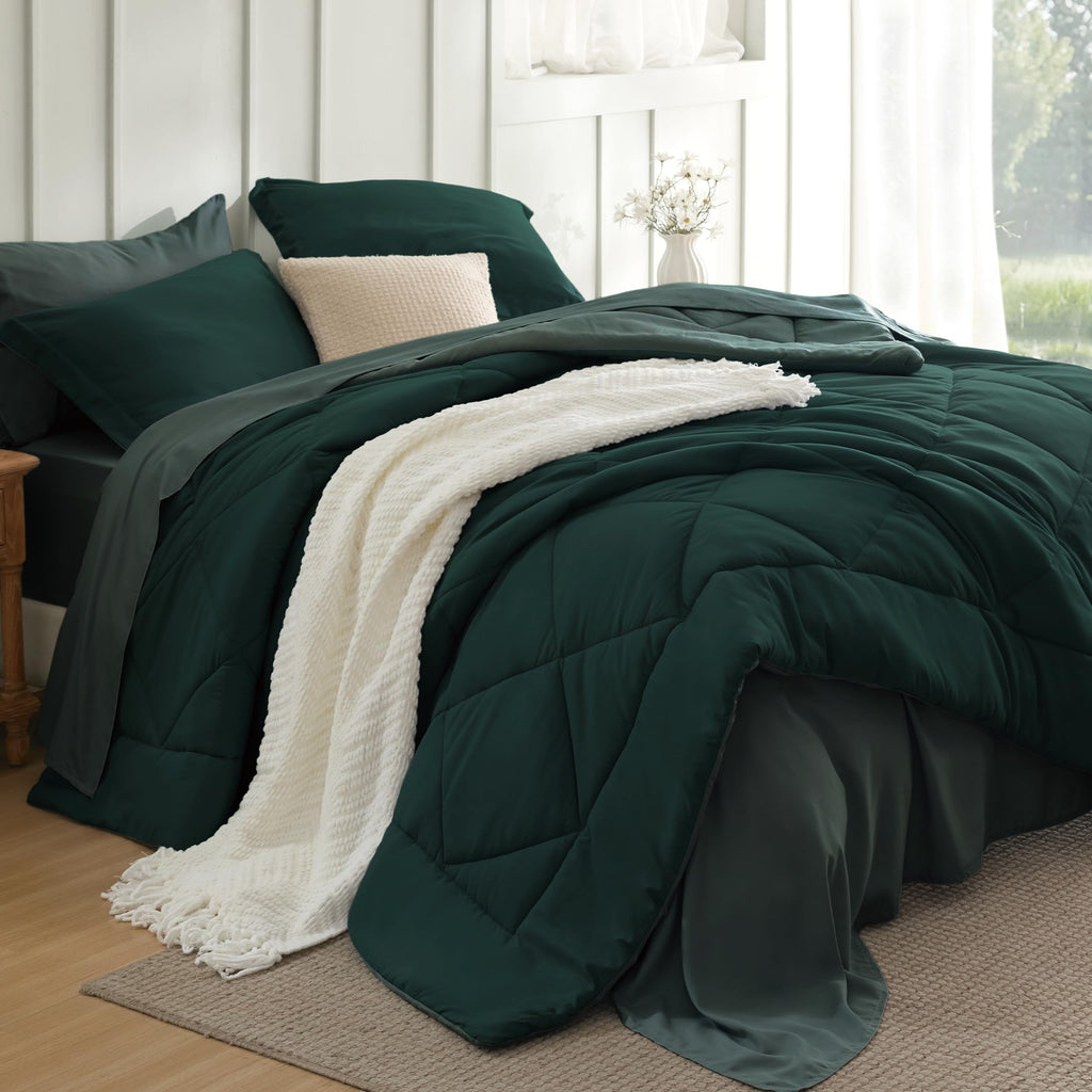 Bedsure Comforter Set - Reversible Comforters Bed Set, Bed in a Bag with Comforter, Sheets, Pillowcases & Shams