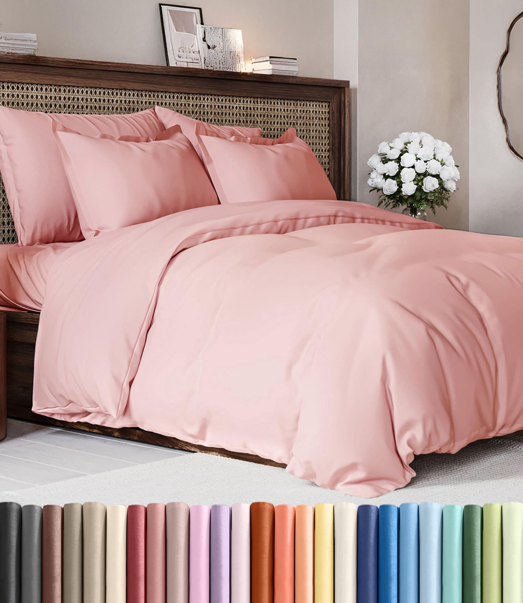 CGK Unlimited Duvet Cover - Extra Soft Duvet Cover with Pillow Shams for Women, Men, Kids & Teens - Comfy, Breathable, Hotel Luxury w/Zipper Closures & Ties