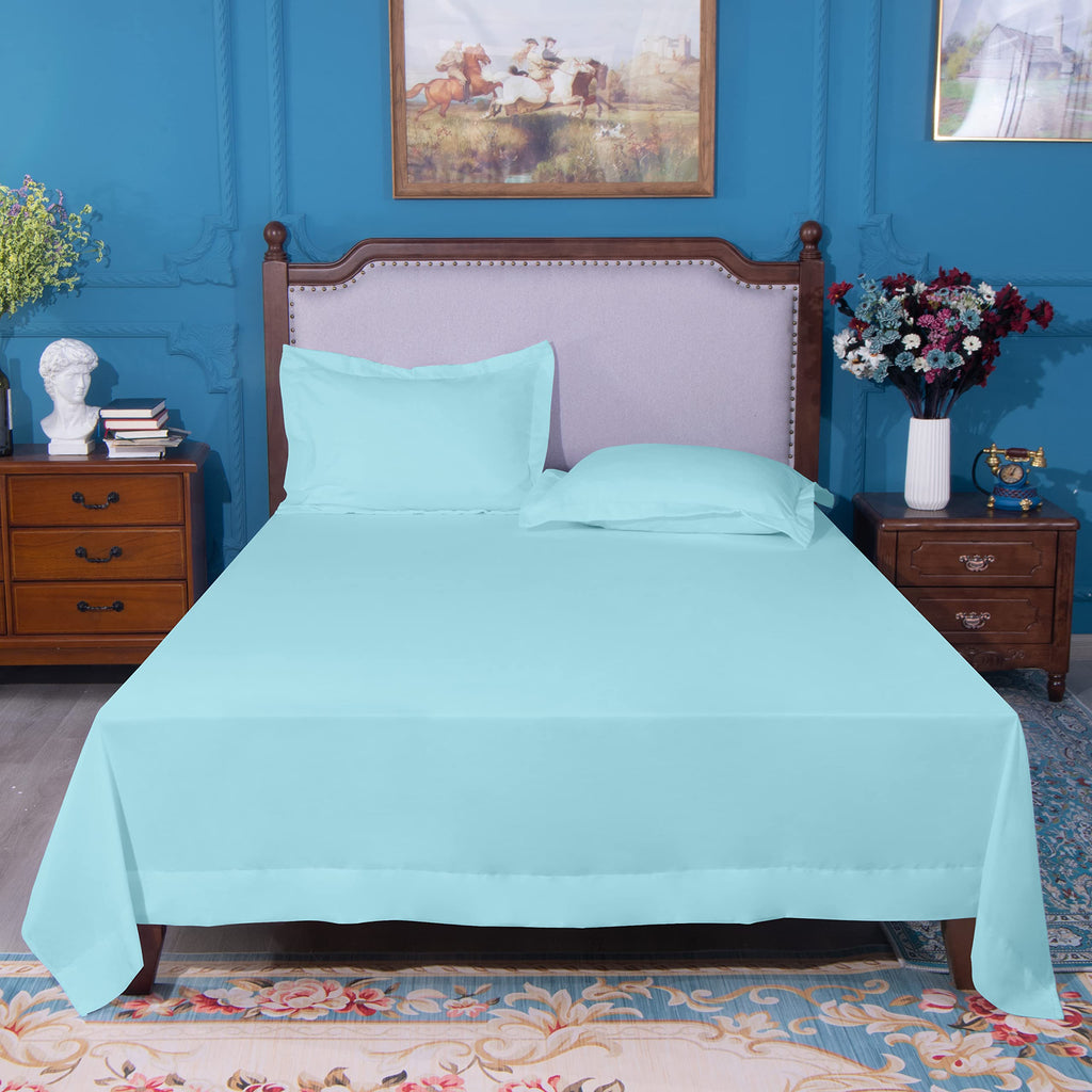 NTBAY Microfiber Bedding Flat Sheet, Ultra Soft and Wrinkle, Fade, Stain Resistant Top Sheet