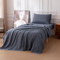 Amazon Basics Cationic Microfiber 3-4-Piece Sheet Set, Wrinkle Free and Easy Fit, 1 Flat Sheet, 1 Fitted Sheet and 1-2 Pillowcase