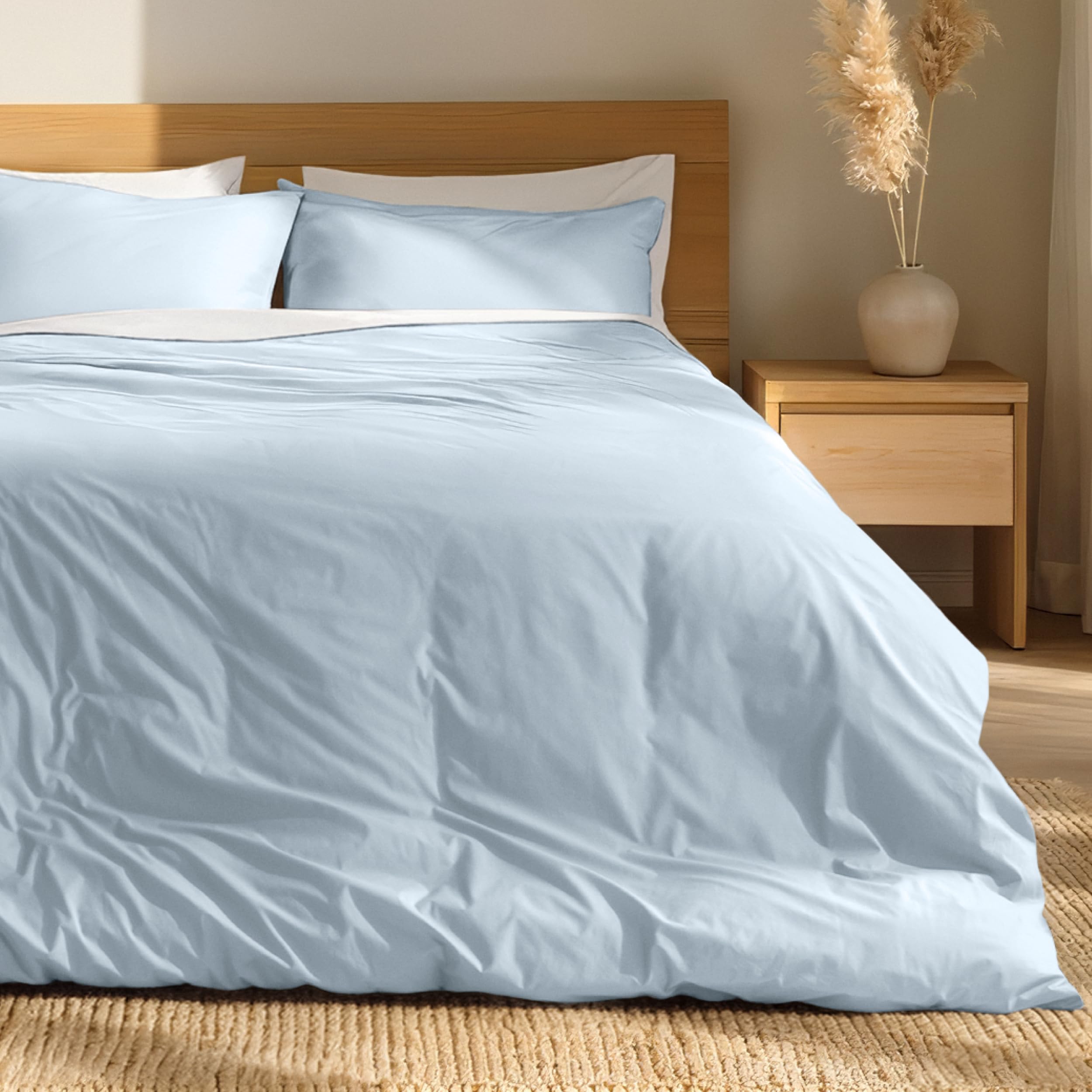 Bare Home Organic Cotton Percale Duvet Cover Set