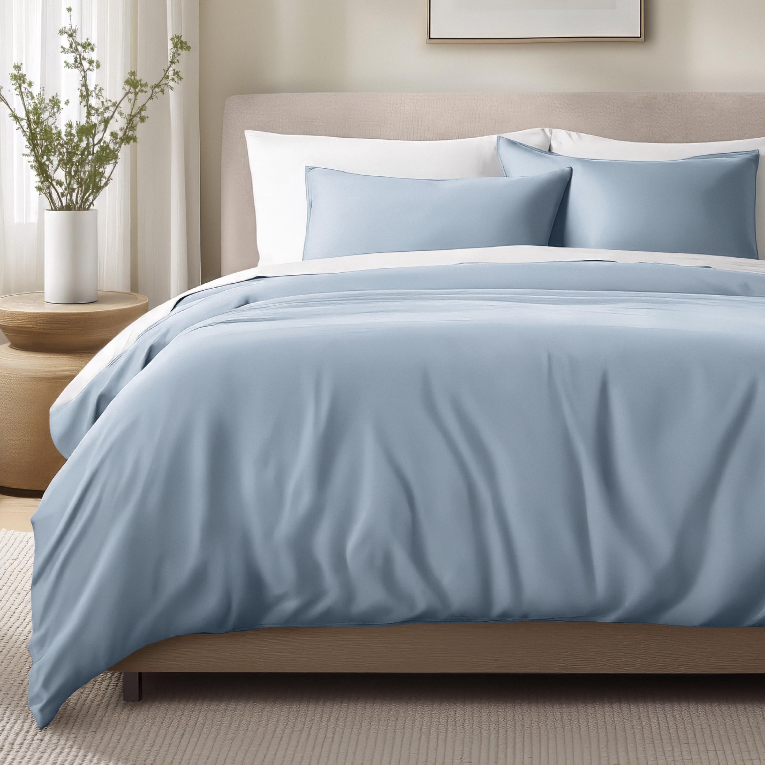 Bare Home Organic Cotton Sateen Duvet Set